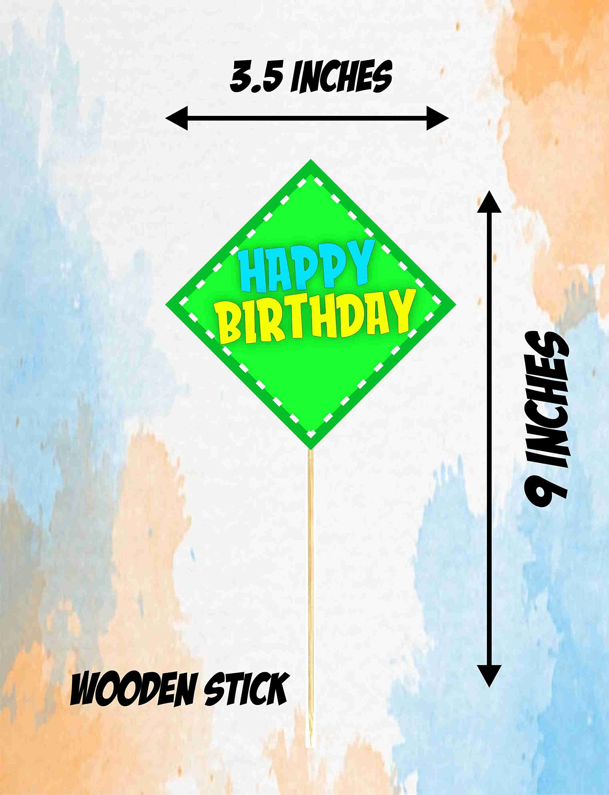 Balloonistics Transport Theme Cake Topper with Bamboo Sticks Premium Cardstock Cake Decorations Birthday Party Supplies for Kids (Cake Topper - Pack of 10) thumbnail 3