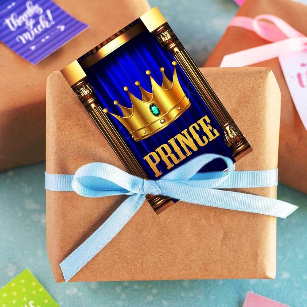 Balloonistics Prince Theme Birthday Invitation Cards Party Invites Premium Cardstock Invitations for Boys, Kids Birthday Party Supplies (Invite Cards - Pack of 10) thumbnail 3