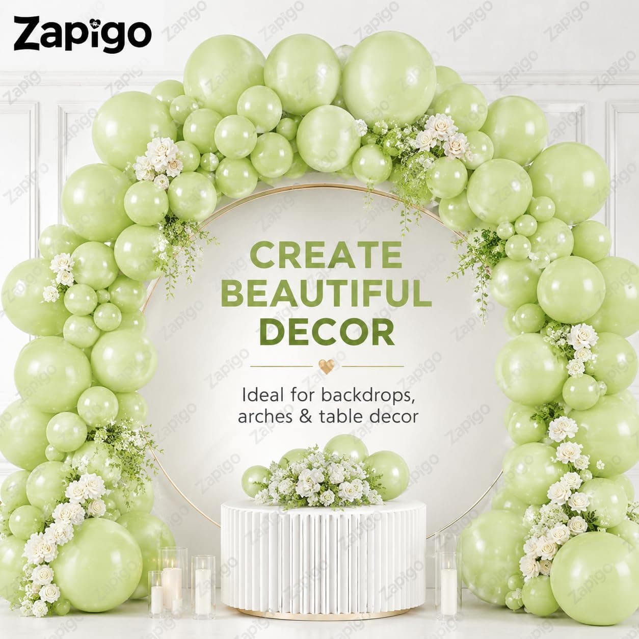 Balloonistics 10 Inch (Pack Of 50) Balloons for Decoration, Decoration for Weddings, Engagement, Baby Shower, 1st Birthday, Anniversary Party, Birthday Party supplies (Kiwi Green) thumbnail 6