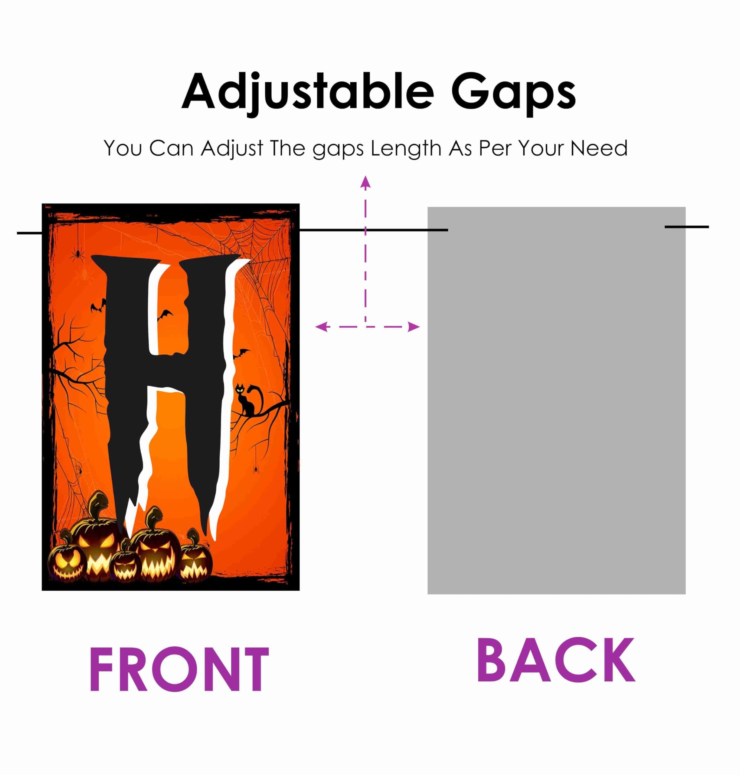Balloonistics Happy Halloween Banner - Spooky Pumpkin & Ghost Theme Cardstock Bunting - Orange & Black Haunted House Party Decorations, Classic "Trick or Treat" Indoor/Outdoor Backdrop (Halloween Banner) thumbnail 3