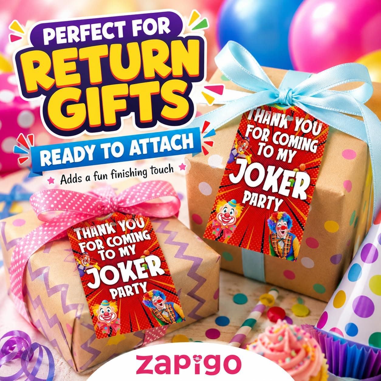 Balloonistics Joker Theme Thank You Cards - Pack of 20 Grinning Villain Appreciation Notes - Premium Cardstock Purple & Green "Why So Serious" Stationery, Gotham City Party Favors for Fans (Thank you Cards - Pack of 20) thumbnail 3