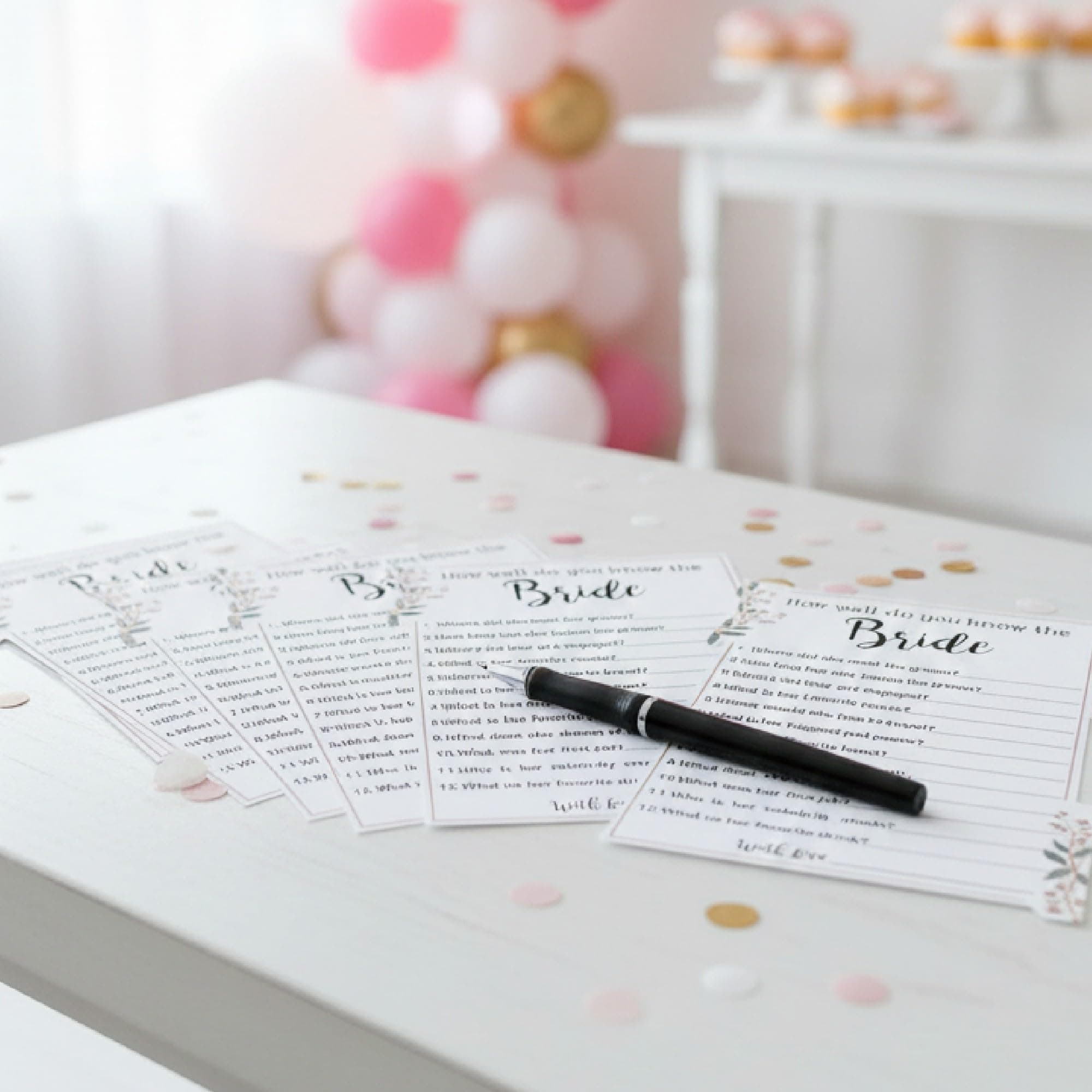 Balloonistics “How Well Do You Know the Bride?” Game Cards – Pack of 10 – Fun Interactive Bridal Shower & Bachelorette Party Activity – Premium Floral Cardstock thumbnail 5