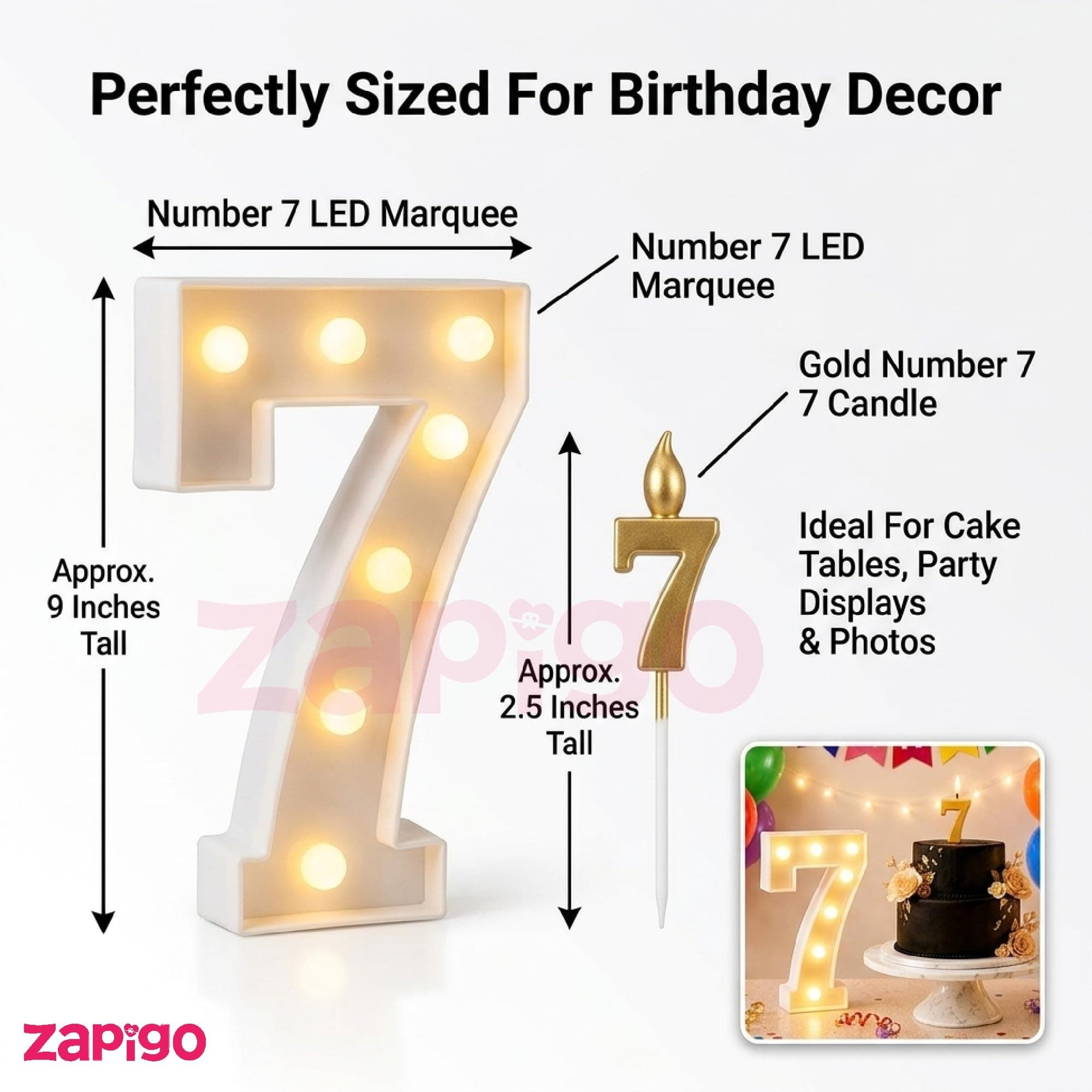 Balloonistics 55-Piece 7th Birthday Decoration Kit – Number 7 Foil Balloon, Happy Birthday Banner, Latex Balloons & Arch Tools for Party Room Decor, Balloon Garland, Photo Backdrop thumbnail 2