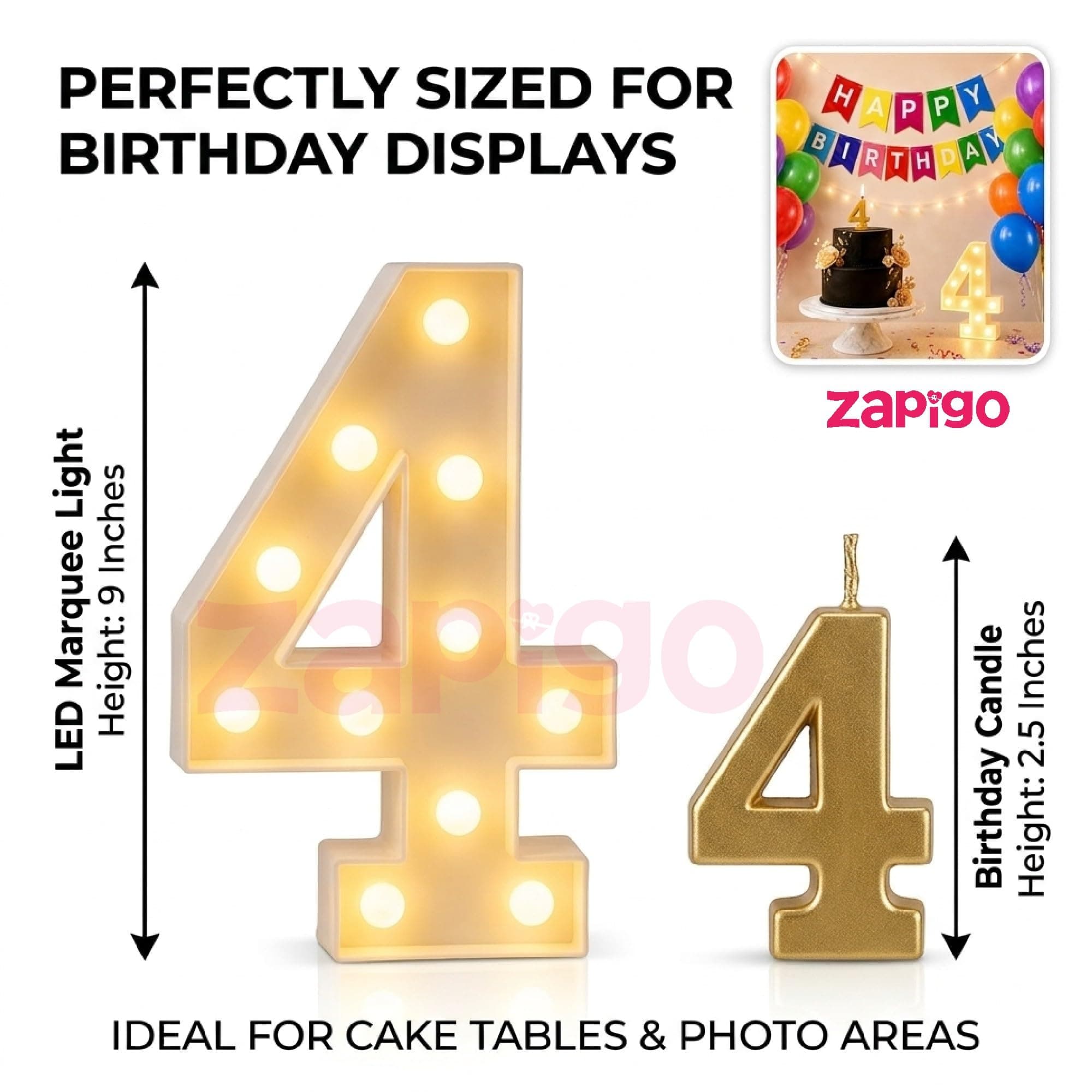 Balloonistics 55-Piece 4th Birthday Decoration Kit – Number 4 Foil Balloon, Happy Birthday Banner, Latex Balloons & Arch Tools for Party Room Decor, Balloon Garland, Photo Booth Backdrop thumbnail 2