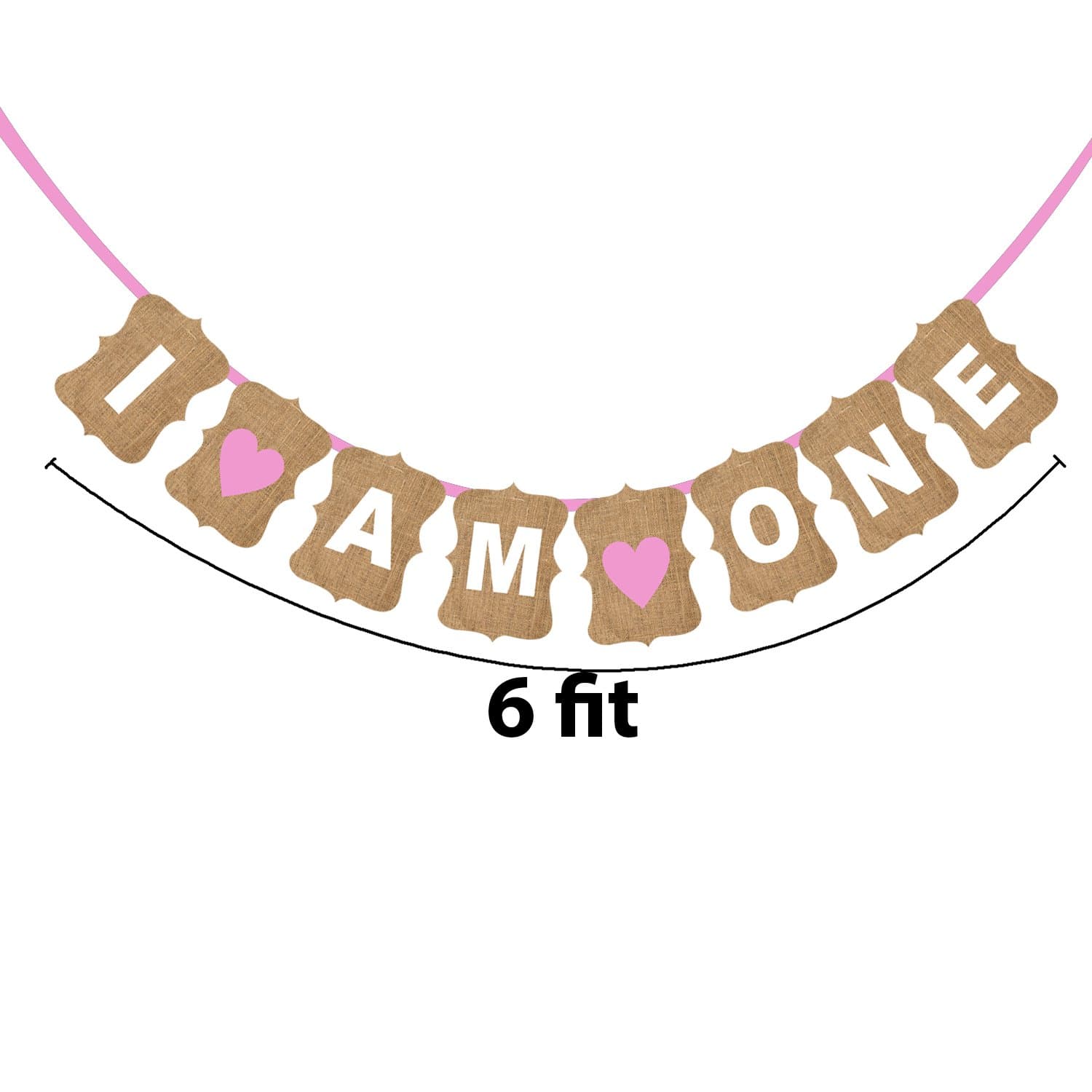 Balloonistics 'I Am One' Cardstock String Banner – 8 Ft First Birthday Decoration Banner thumbnail 3