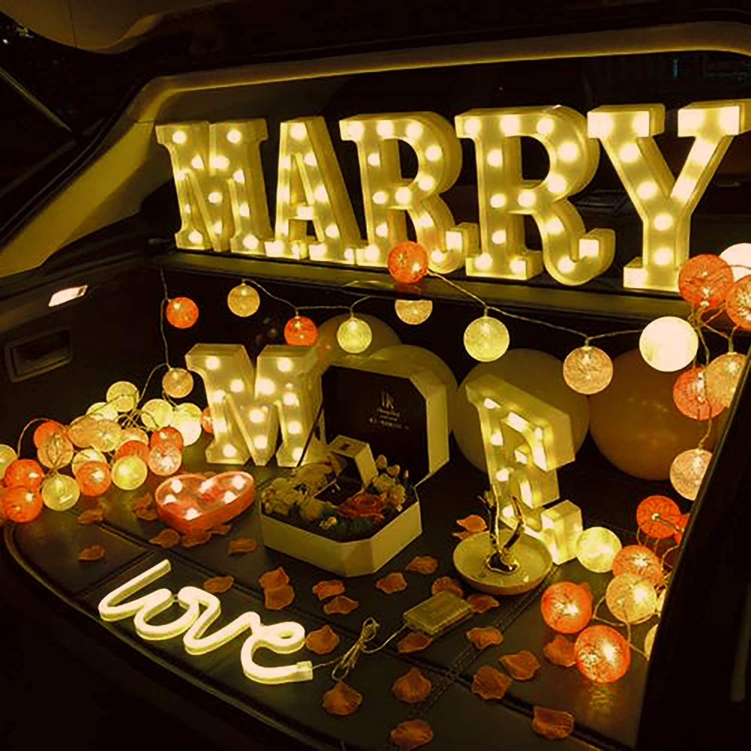 Balloonistics Warm White LED Marquee Letter F Light – 9 Inch Cordless Battery-Operated Standing Alphabet Sign for Birthday, Wedding & Personalised Home Decor thumbnail 6
