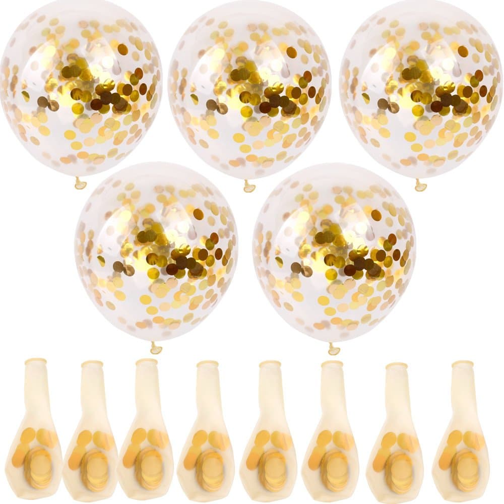 Balloonistics Gold Confetti Balloons – Pack of 20, 12 Inch Party Balloons for Birthdays, Weddings & Celebrations thumbnail 2