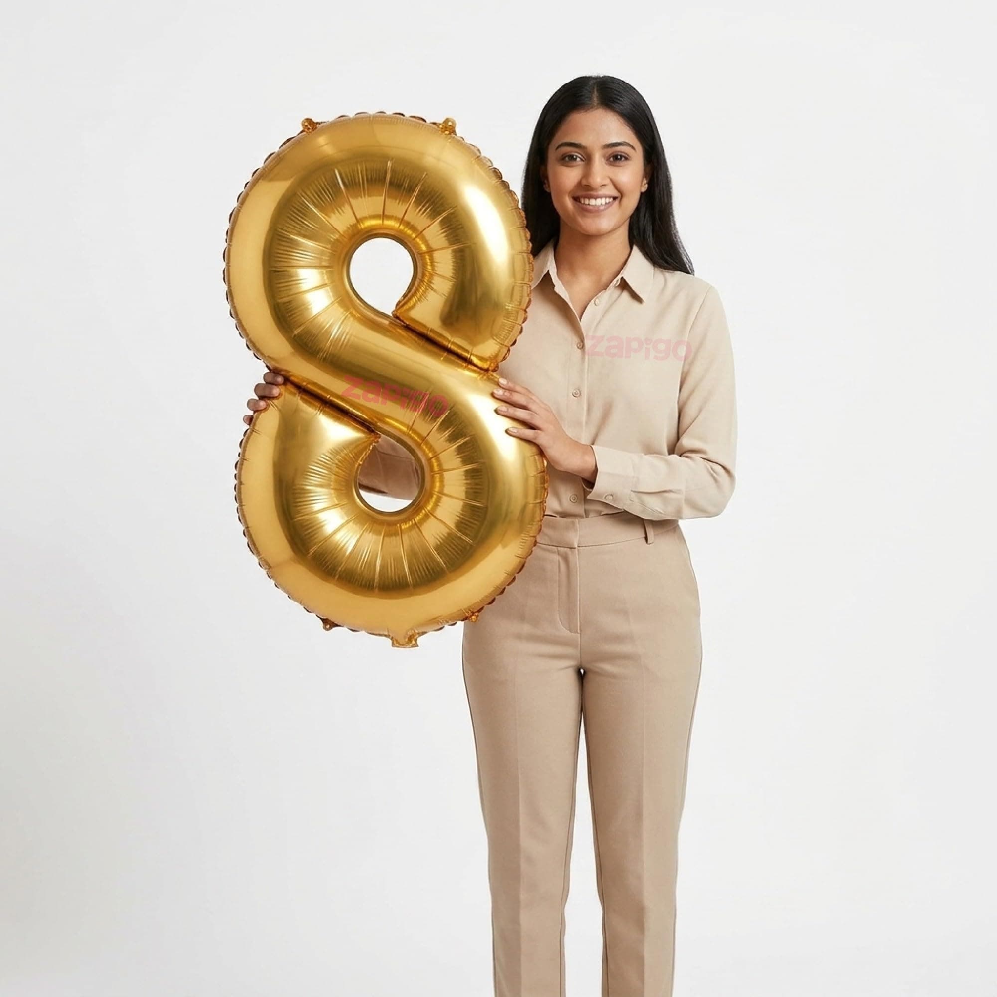 Balloonistics Gold 40-Inch Foil Number 8 Balloon - Helium or Air Fill for 8th Birthday, Anniversary Party Decoration, Photo Booth Backdrop, Cake Table Decor thumbnail 1