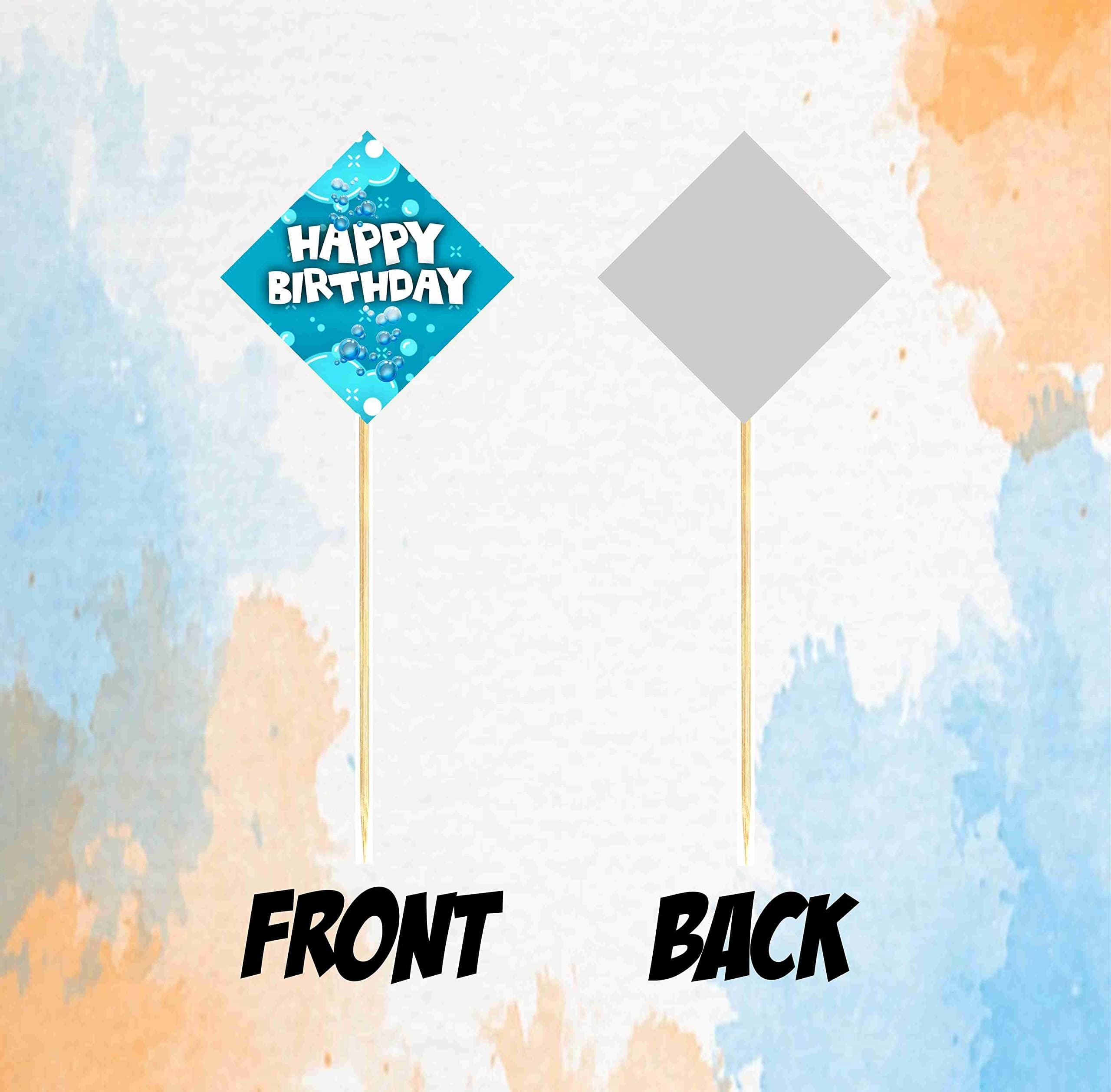 Balloonistics Bubble Theme Cake Topper - "Let’s Pop" Birthday Cake Decoration - Premium Cardstock Double-Sided Iridescent Bubble & Blue Sky Centerpiece, Whimsical Bubbly Party Dessert Decor (Cake Topper - Pack of 10) thumbnail 4