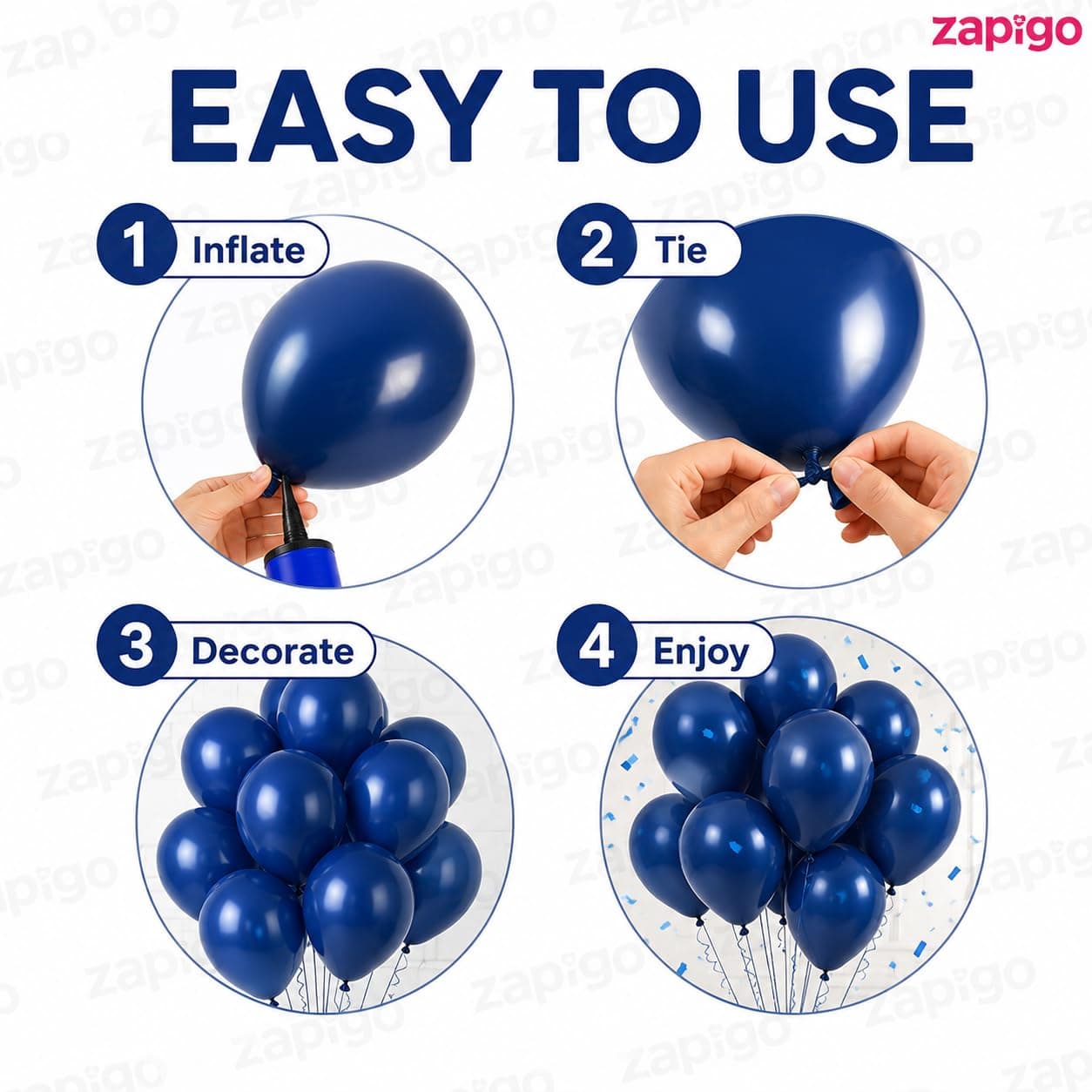 Balloonistics 10 Inch (Pack Of 50) Balloons for Birthday Decoration, Decoration for Weddings, Engagement, Baby Shower, 1st Birthday, Anniversary Party, Birthday Party supplies (Blue) thumbnail 7