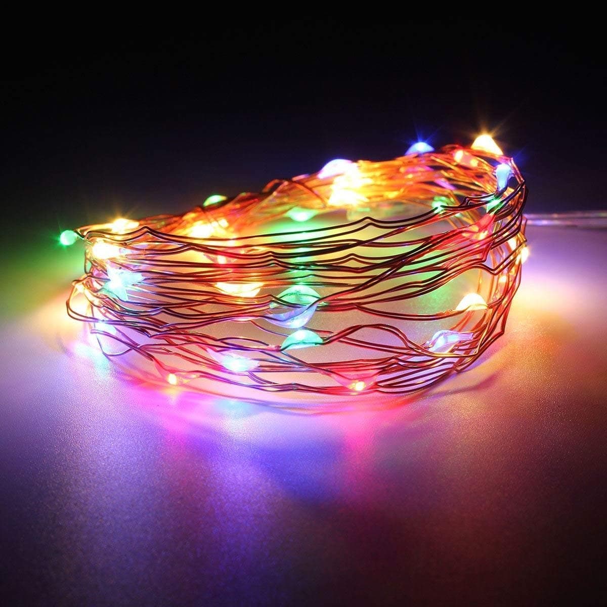 Balloonistics Battery Powered Copper Wire LED String Lights – 3M Fairy Lights for Bedroom, Diwali, Christmas & Party Decoration (Multicolour, Pack of 1) thumbnail 2