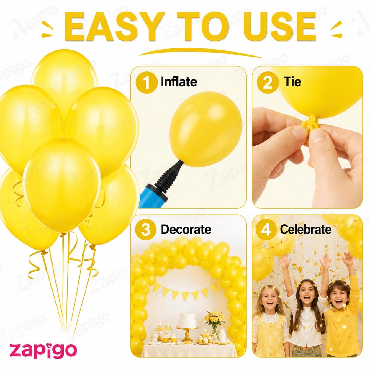 Balloonistics 10 Inch (Pack Of 50) Balloons for Birthday Decoration, Decoration for Weddings, Engagement, Baby Shower, 1st Birthday, Anniversary Party, Birthday Party supplies (Yellow) thumbnail 7