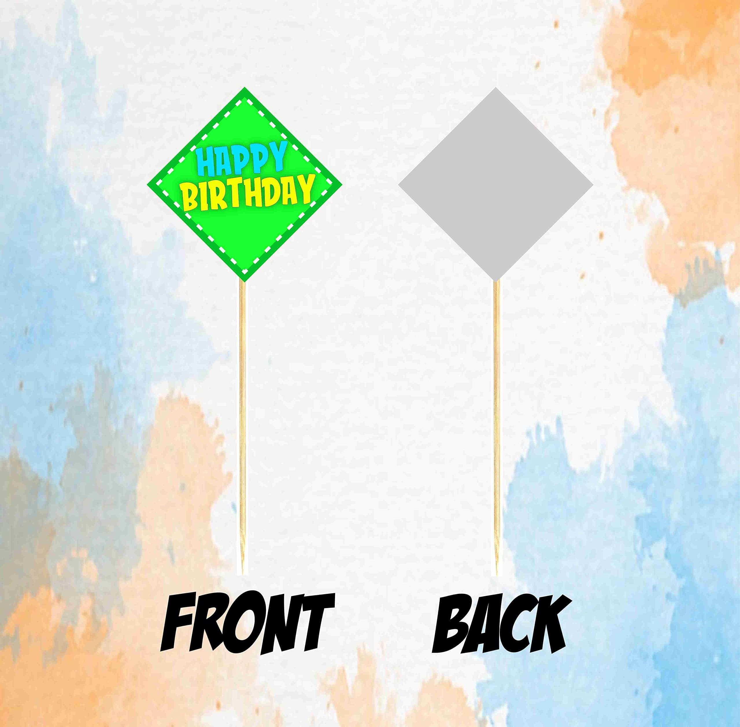 Balloonistics Transport Theme Cake Topper with Bamboo Sticks Premium Cardstock Cake Decorations Birthday Party Supplies for Kids (Cake Topper - Pack of 10) thumbnail 4