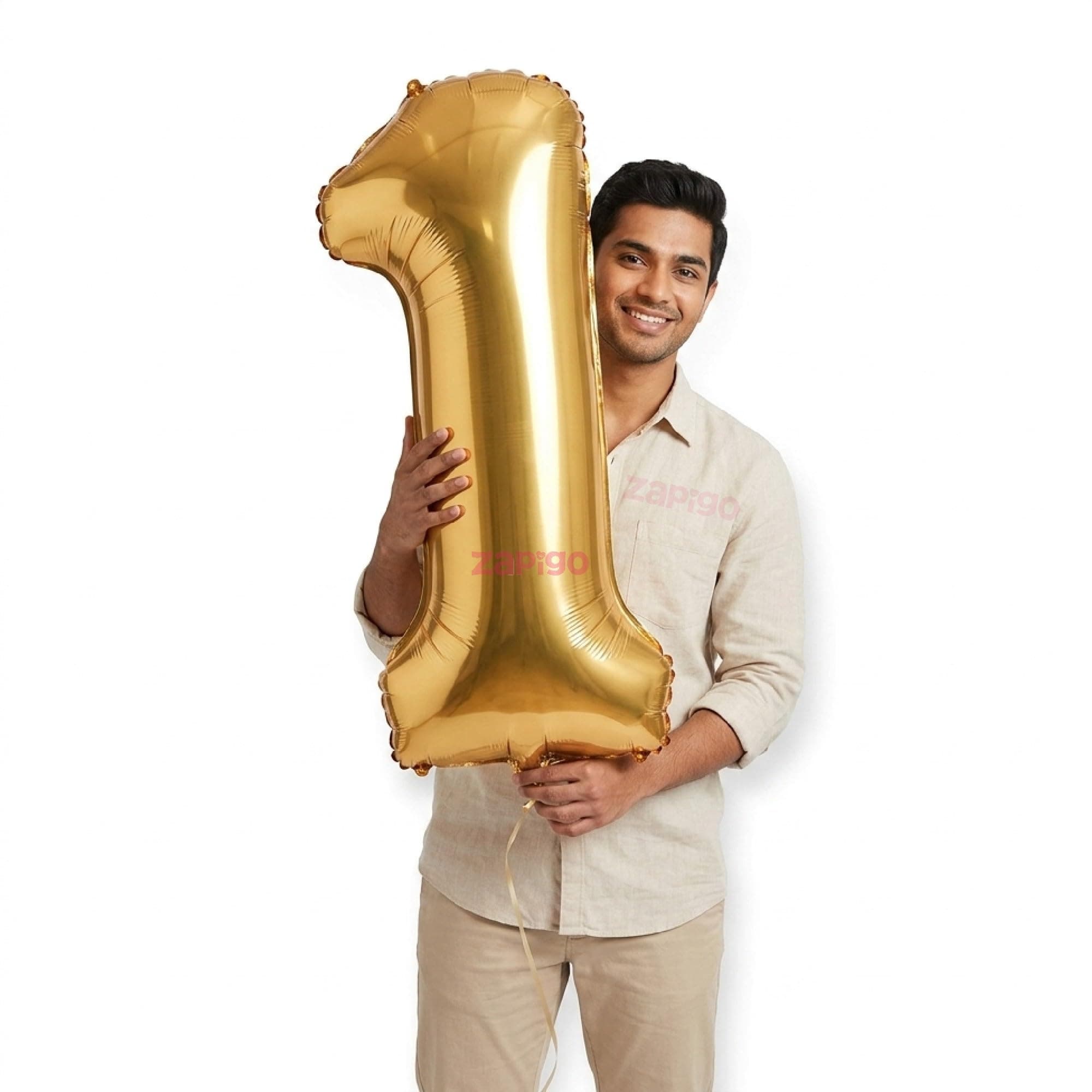 Balloonistics Gold 40-Inch Foil Number 1 Balloon - Fill with Helium or Air for 1st Birthday, Anniversary, New Year Party Decoration, Photo Booth Backdrop, Cake Table Decor thumbnail 1