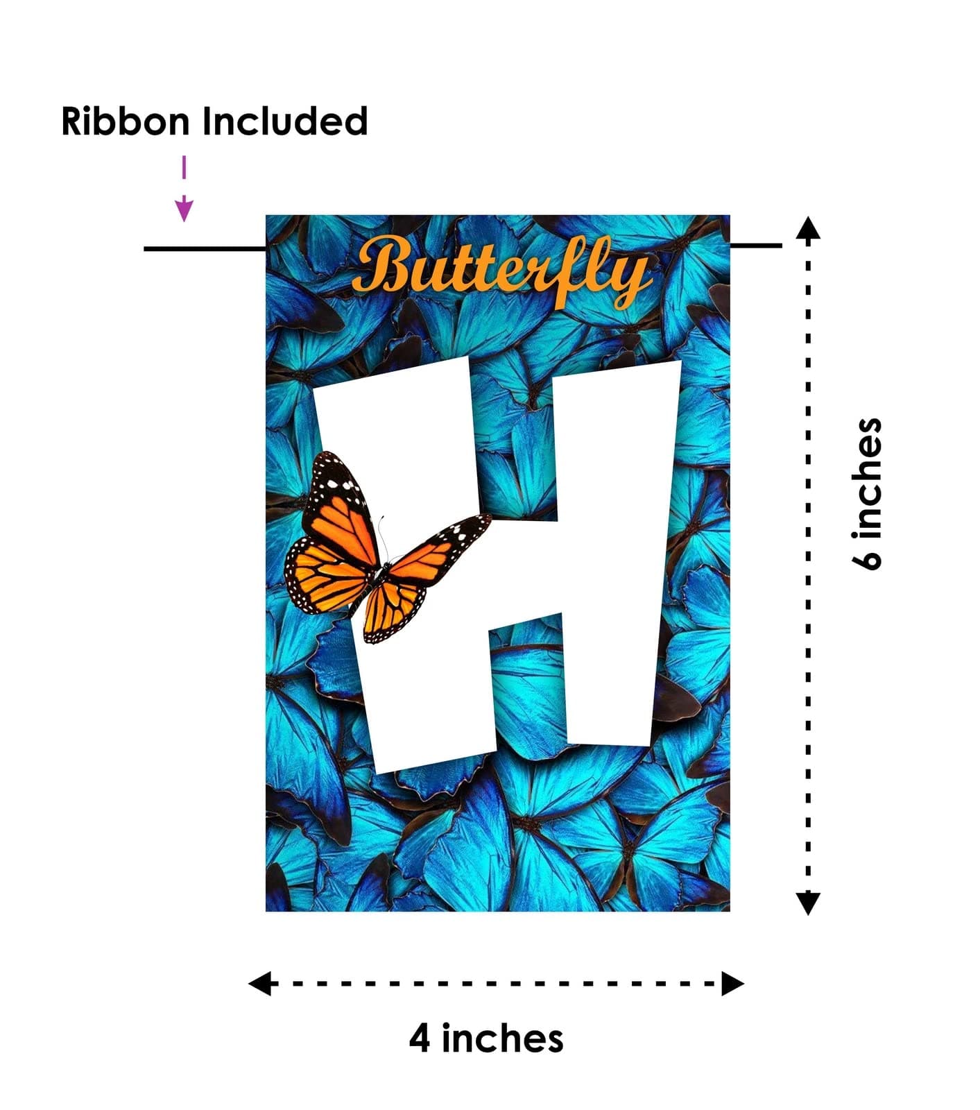 Balloonistics Butterfly Theme Happy Birthday Banner - Elegant 3D Effect Cardstock Bunting - Pink, Gold & Purple Enchanted Garden Party Decorations, Whimsical Butterfly Birthday Backdrop (Happy Birthday Banner) thumbnail 6