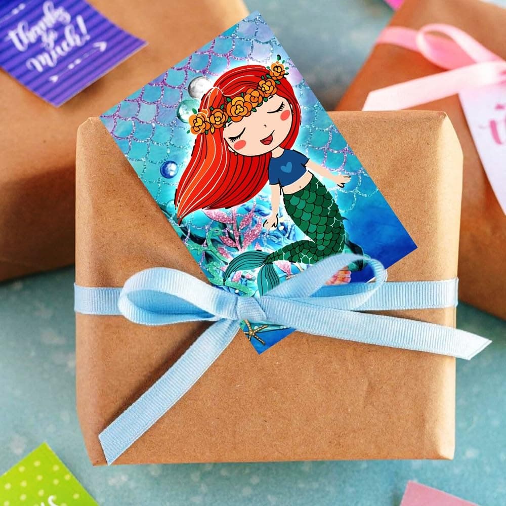 Balloonistics Mermaid Birthday Invitation Cards Double-Sided Premium Cardstock Invitations Under the Sea Theme Party Supplies (Invite Cards - Pack of 10) thumbnail 3