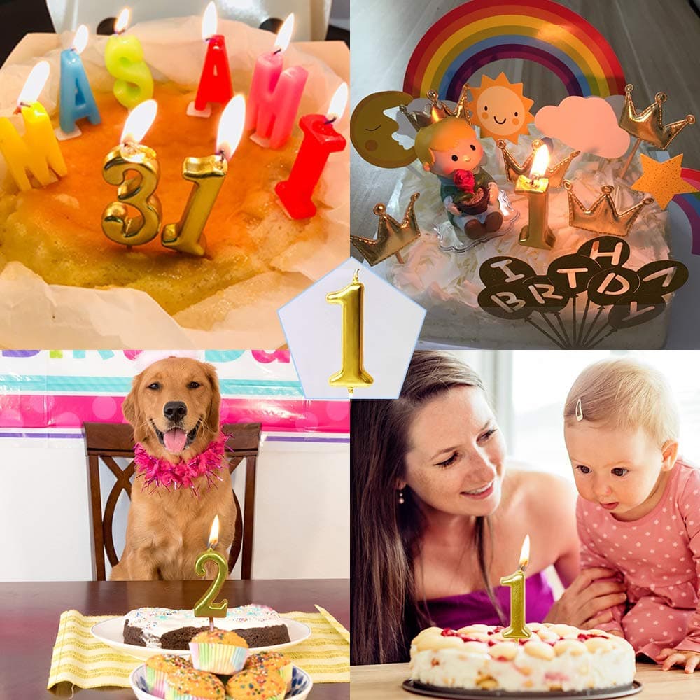 Balloonistics Gold Number 5 Birthday Candle – Metallic Gold Five Numeral Cake Candle for 5th Birthday, 50th Milestone & Custom Age Celebration thumbnail 6