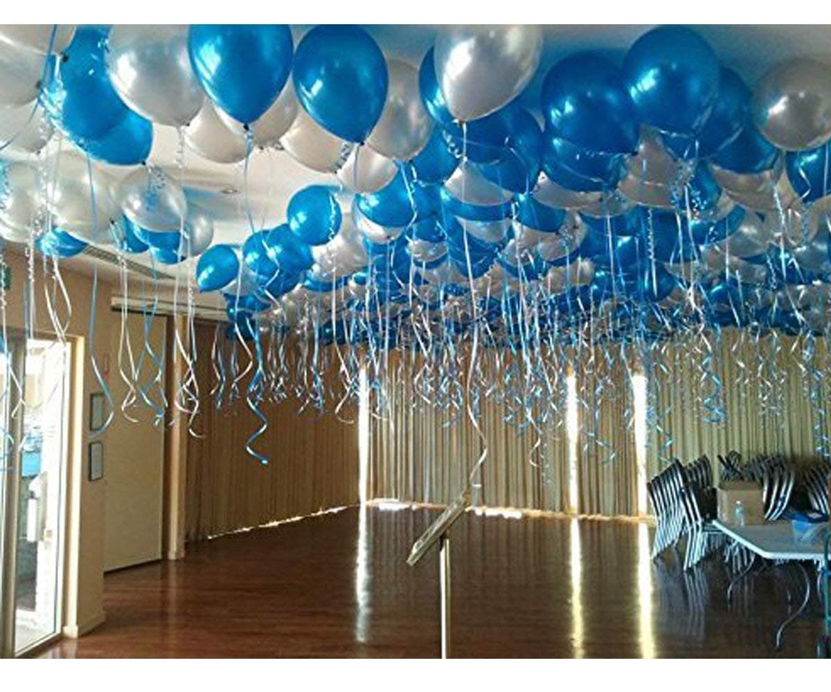 Balloonistics Icy Winter Blue Latex Balloons – Premium Quality Party Balloons for Winter Wonderland & Princess Theme Celebrations (Pack of 50) thumbnail 1
