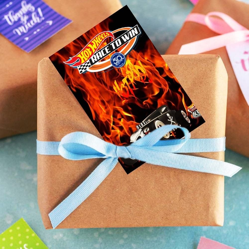 Balloonistics Hot Racing Wheels Theme Birthday Invitations Double-Sided Invite Cards Premium Cardstock Party Supplies for Kids (Invite Cards - Pack of 10) thumbnail 3