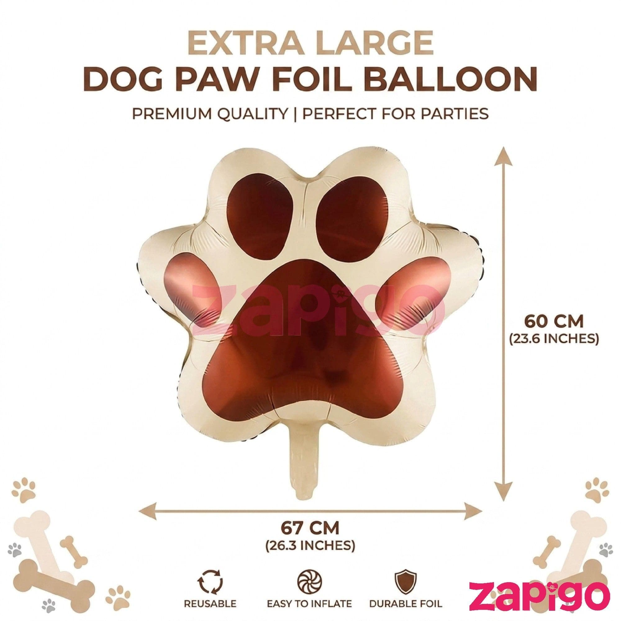 Balloonistics Large Dog Paw Foil Balloon Pack Of 1 thumbnail 2