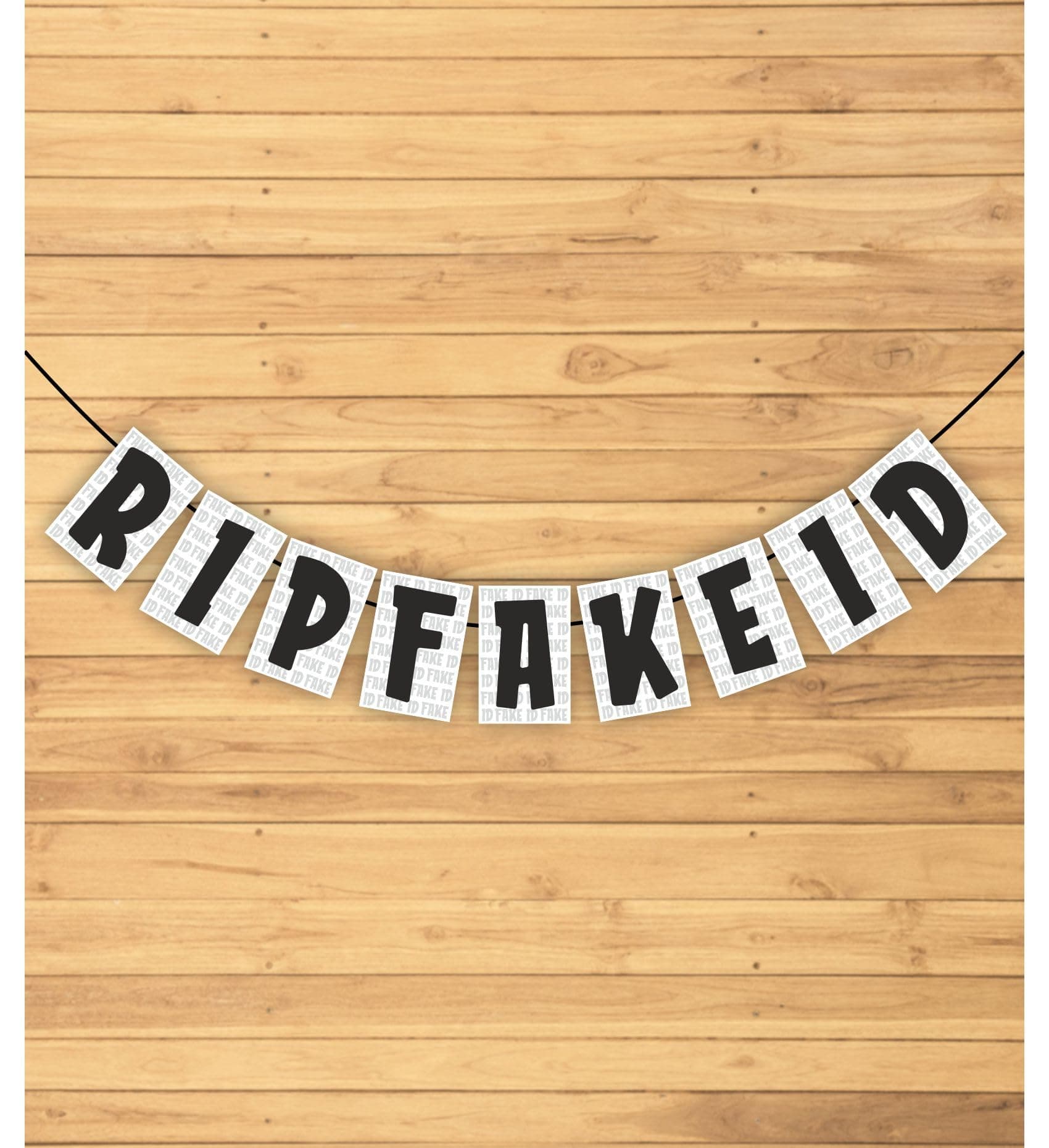 Balloonistics RIP Fake ID Happy Birthday Banner - Funny "Finally 21" Cardstock Bunting - 21st Birthday Funeral & Legal Age Party Decorations, "Retired License" Backdrop thumbnail 2