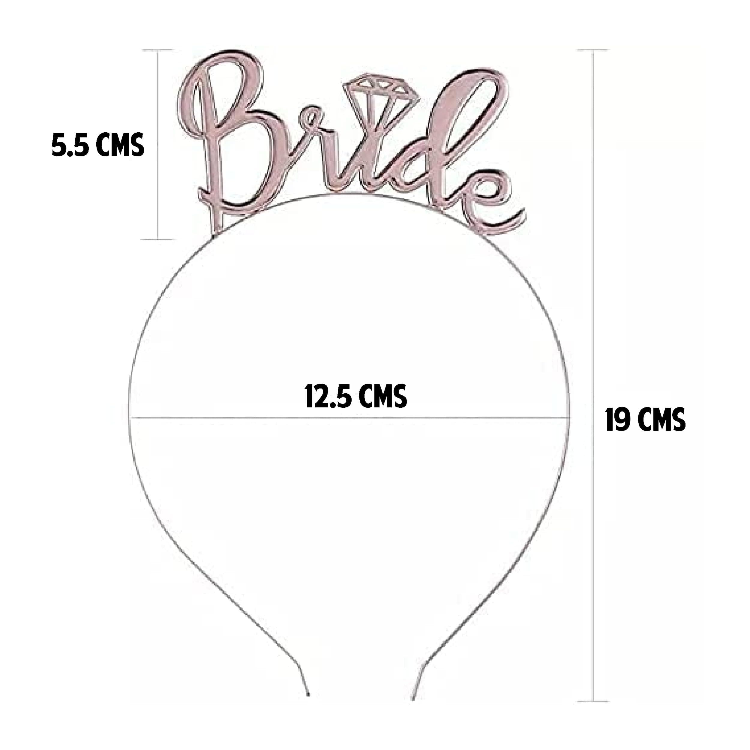 Balloonistics Bride to Be Decoration Kit – 2 Pcs Tiara & Pink Satin Sash – Premium Bridal Shower Props & Bachelorette Party Accessories thumbnail 6