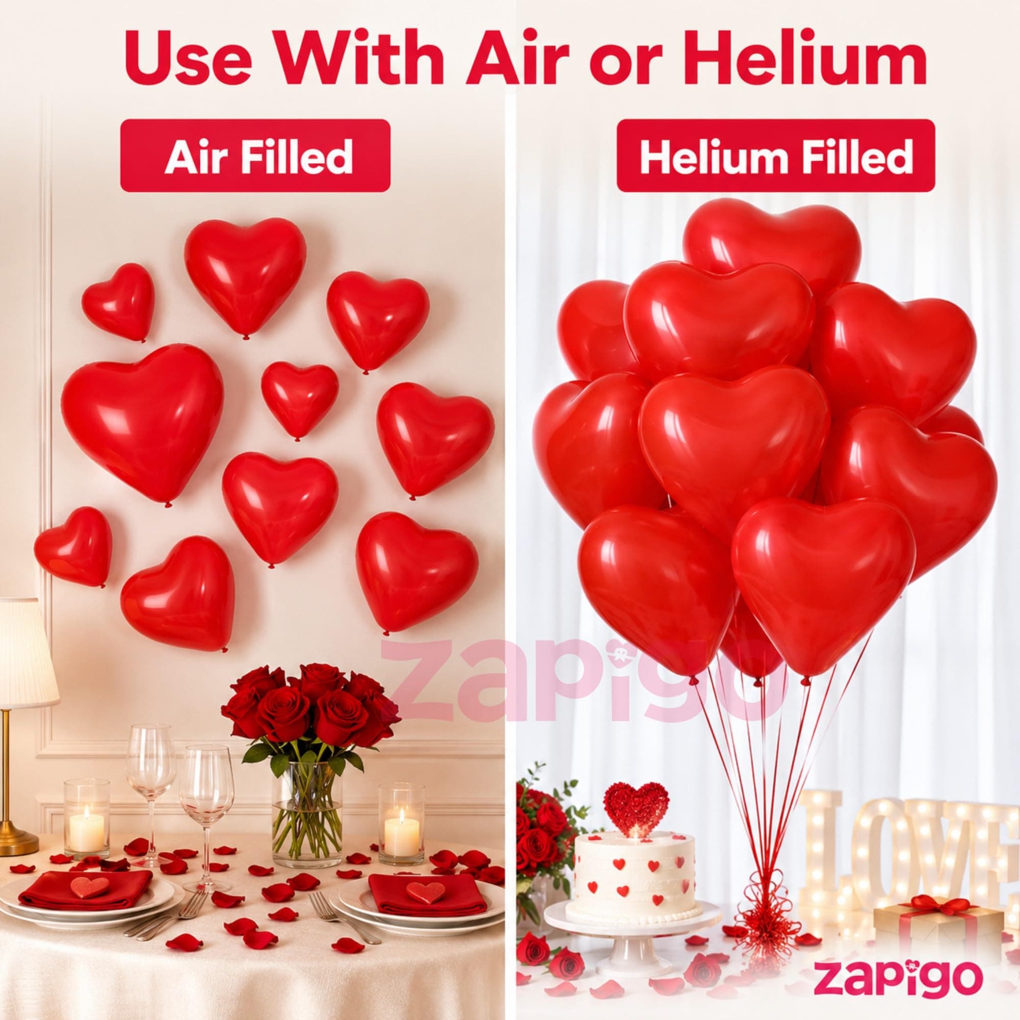 Balloonistics Red Latex Balloons – Pack of 50 Party Balloons for Birthday, Wedding & Celebration Decorations thumbnail 3