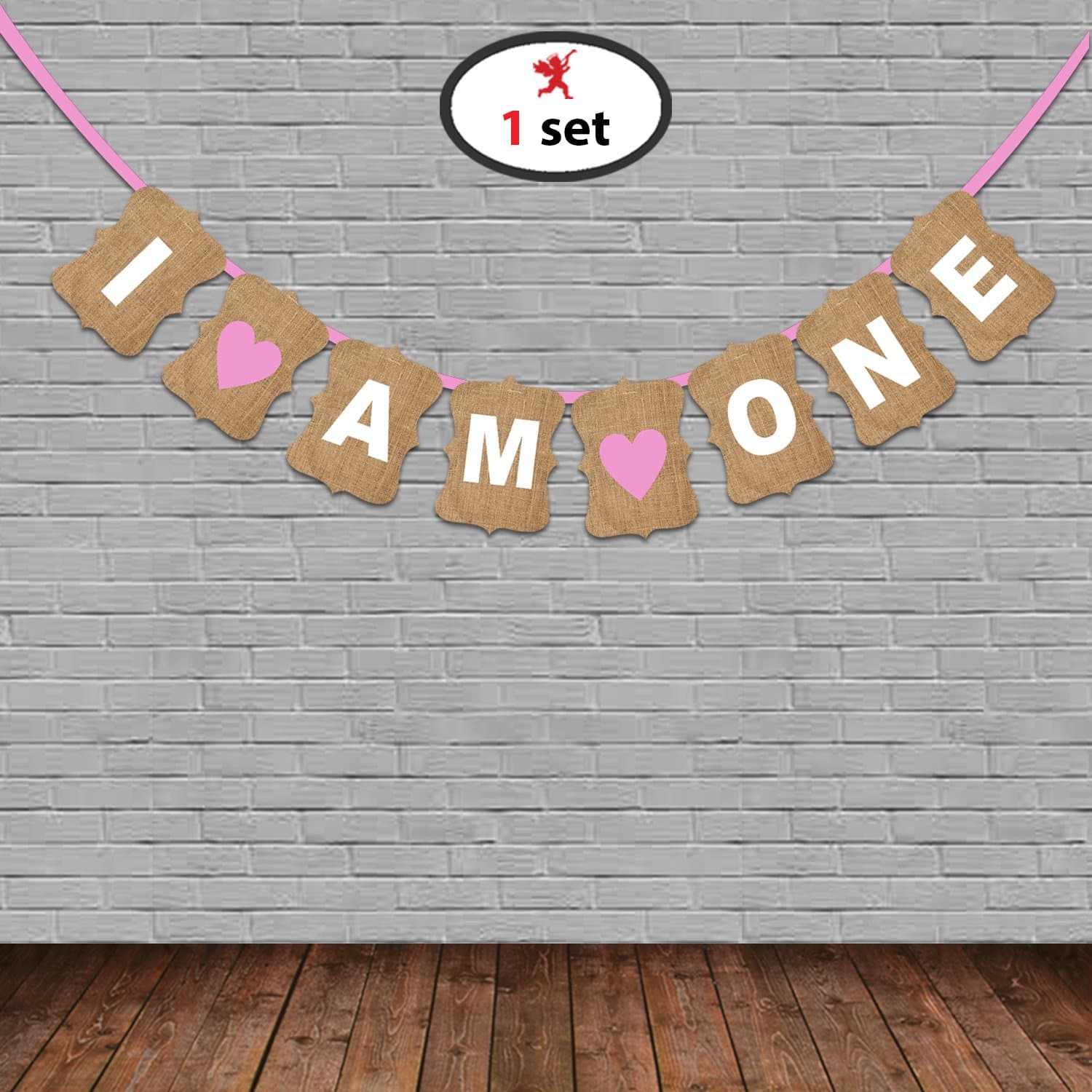 Balloonistics 'I Am One' Cardstock String Banner – 8 Ft First Birthday Decoration Banner thumbnail 2