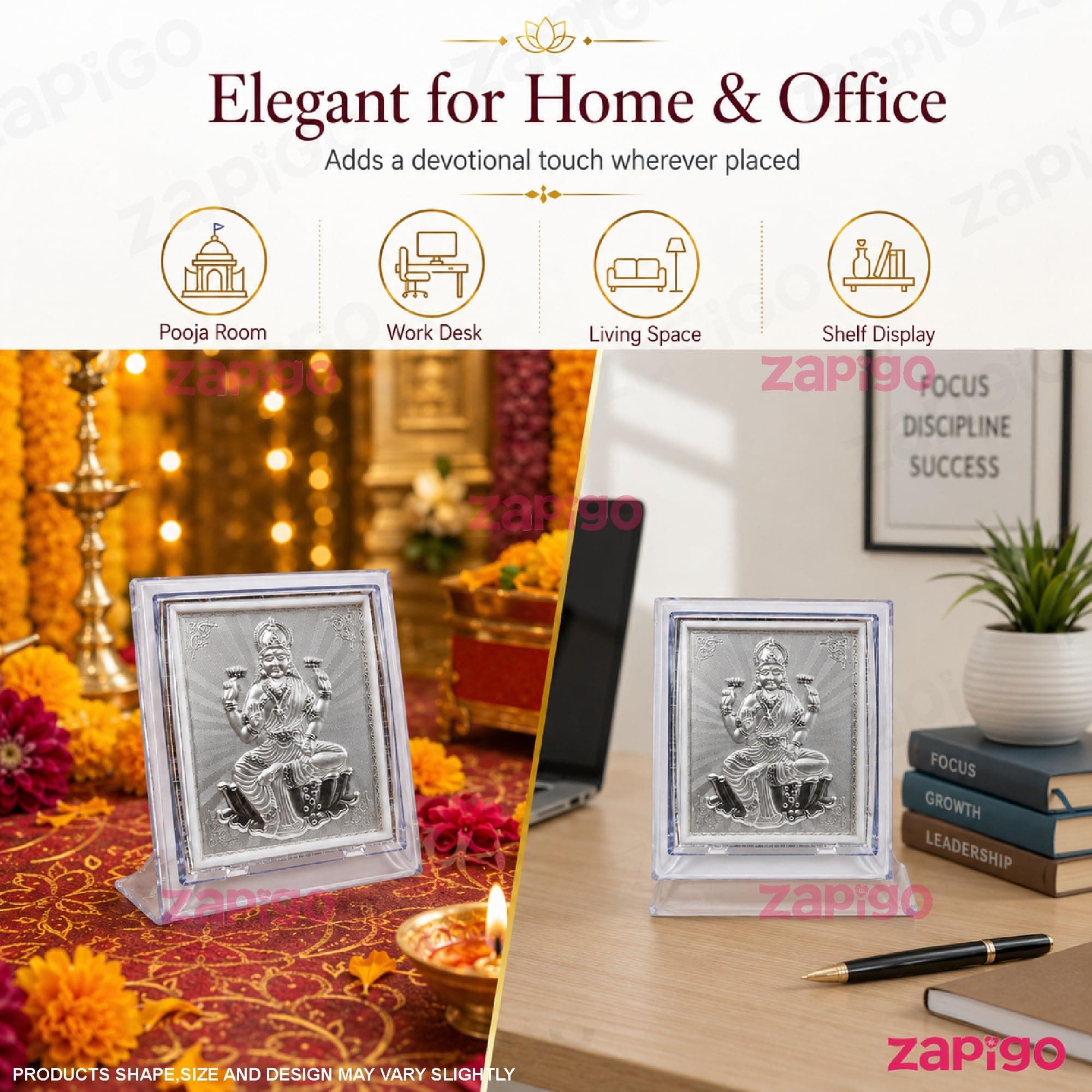 Habba Lakshmi Frame 999 Silver Pooja Return Gift for Women, Traditional Tambulam Gift for Varalakshmi Vratham, Deepavali, Navratri, Weddings, Baby Showers & Festivals, Pack of 5 thumbnail 5