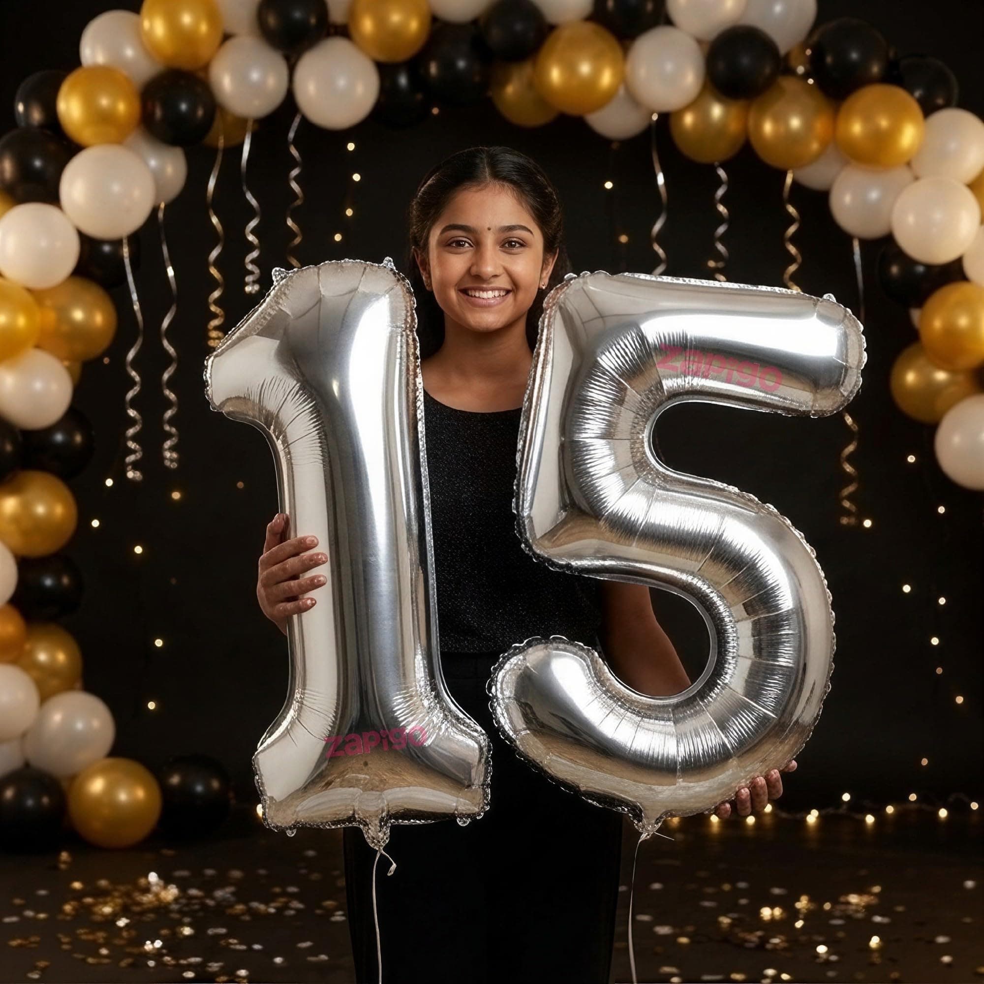 Balloonistics Silver 40-Inch Foil Number 15 Balloon - Helium or Air Fill for 15th Birthday, Anniversary Party Decoration, Photo Booth Backdrop, Cake Table Decor thumbnail 1