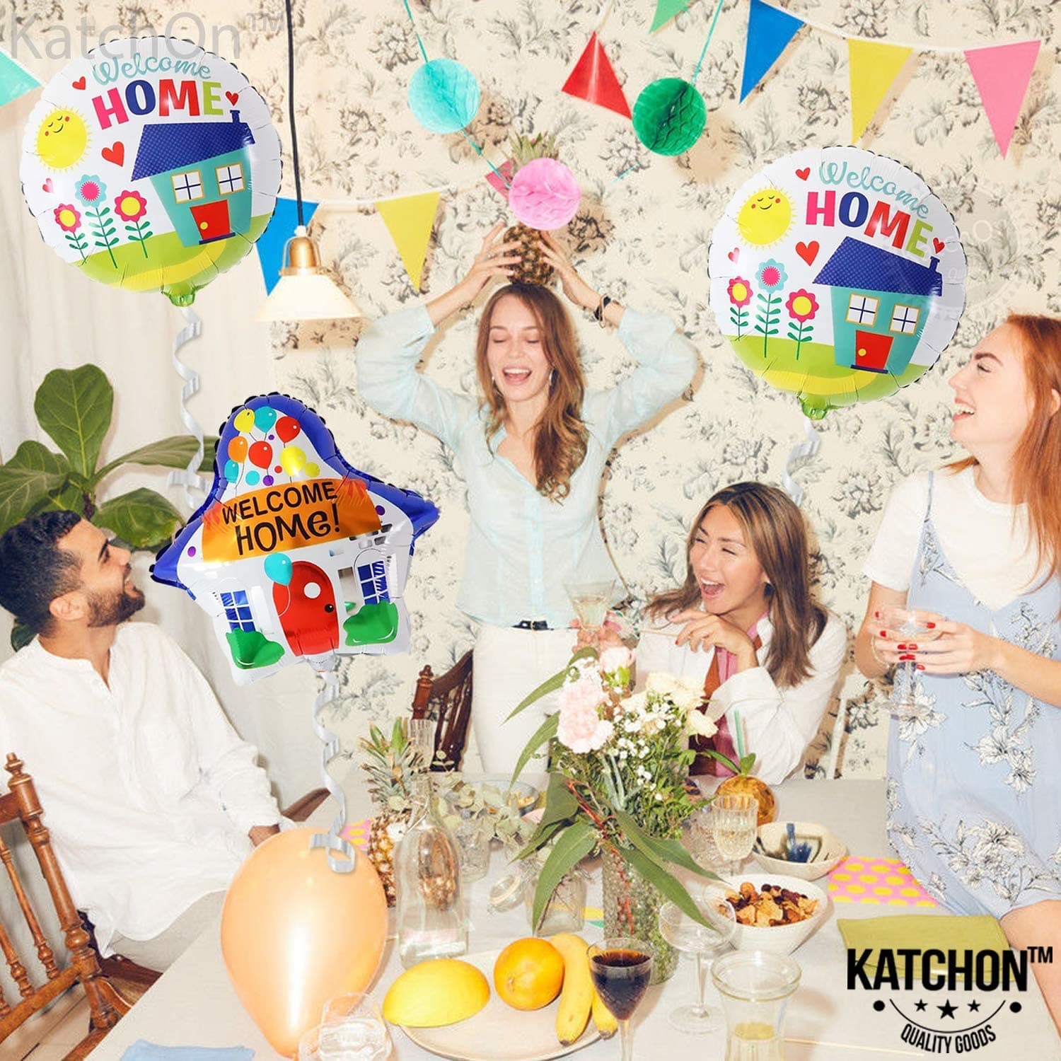 Balloonistics Welcome Home Foil Balloon – 19 Inch House Shaped Balloon for Housewarming, Welcome Baby at Home & Back from Hospital Party Decoration thumbnail 4