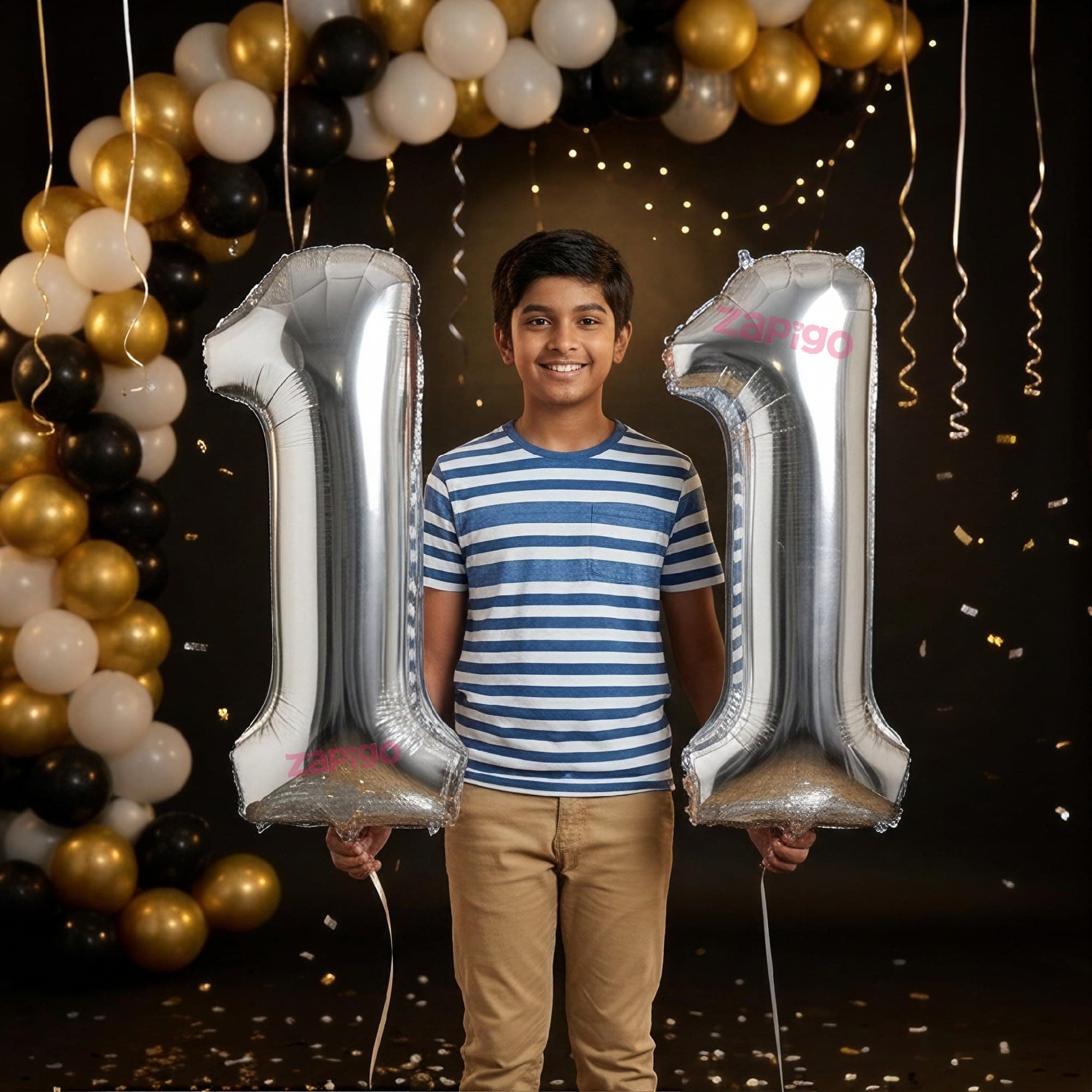 Balloonistics Silver 40-Inch Foil Number 11 Balloon - Fill with Helium or Air for 11th Birthday, Anniversary Party Decoration, Photo Booth Backdrop thumbnail 1