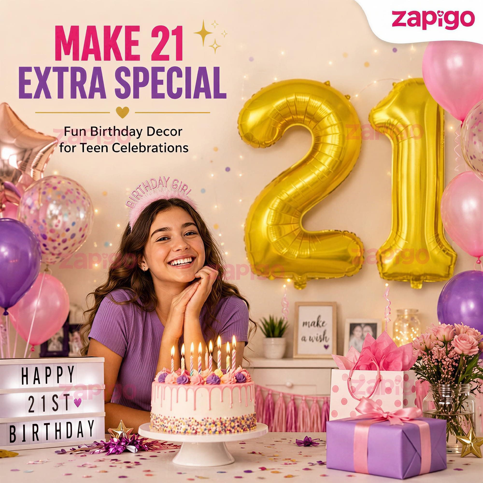 Balloonistics Number 21 Gold Foil Balloon – 17-Inch Metallic Gold “21” Balloon for 21st Birthday, Coming-of-Age & Milestone Party Decorations (Gold, Pack of 2) thumbnail 5