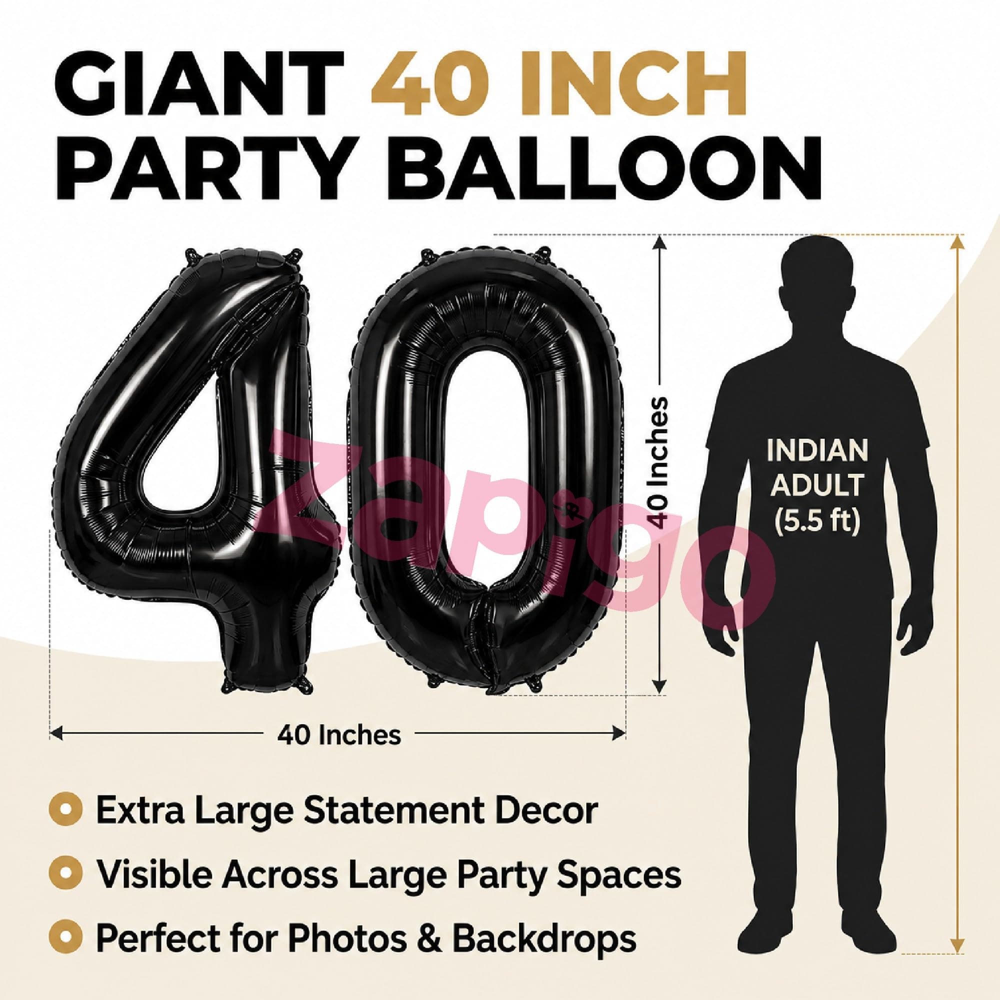 Balloonistics Black Number 6 Foil Balloon – 40-Inch Large Jumbo Number Balloon for 6th Birthday, 60th Anniversary & Party Decorations (Black, Number 6) thumbnail 6