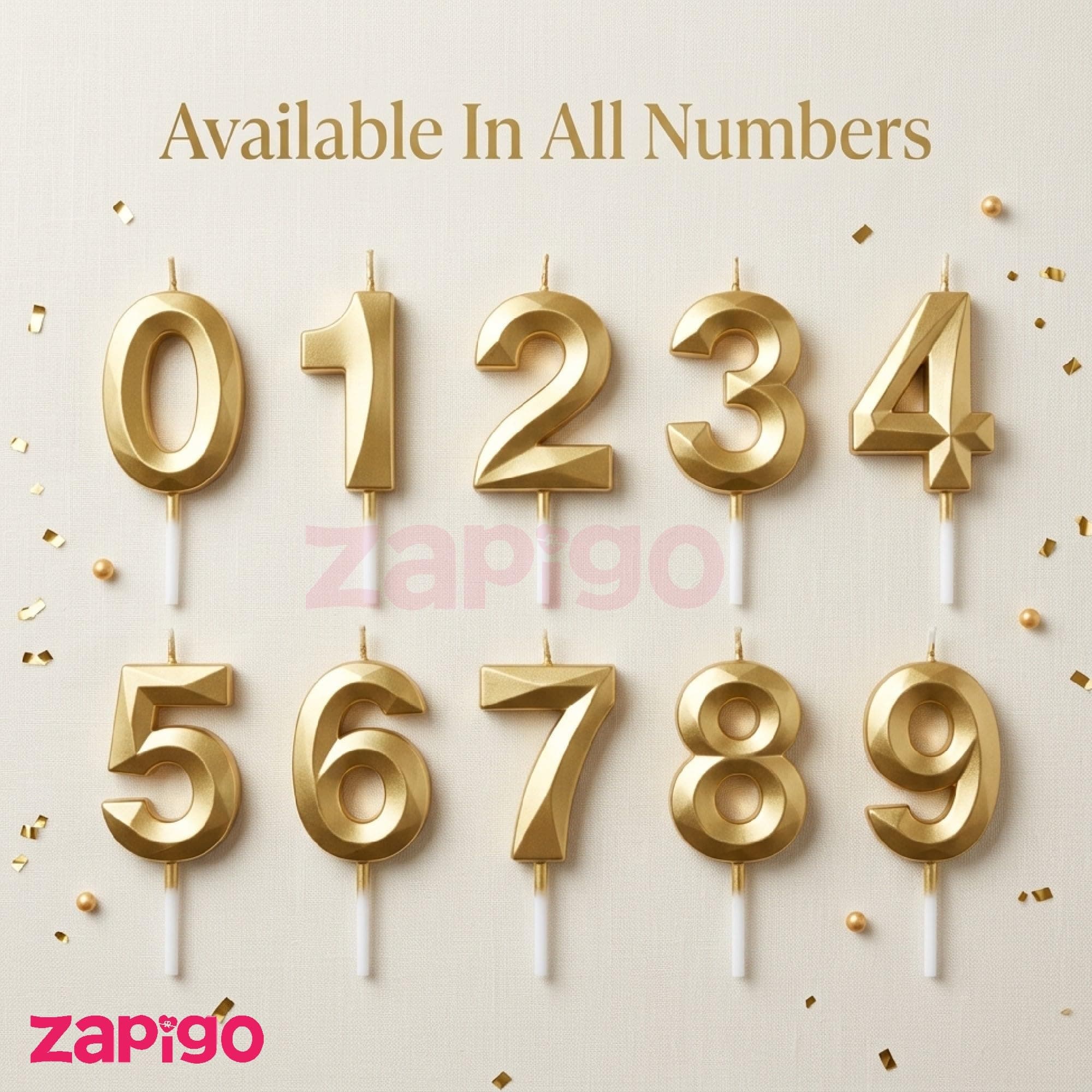 Balloonistics Gold Metallic Number Candles – Full 0-9 Digit Set – Elegant 3D Birthday Cake Toppers – Premium Golden Wax Decoration for Birthdays, Anniversaries & Milestone Celebrations (Number 16) thumbnail 6