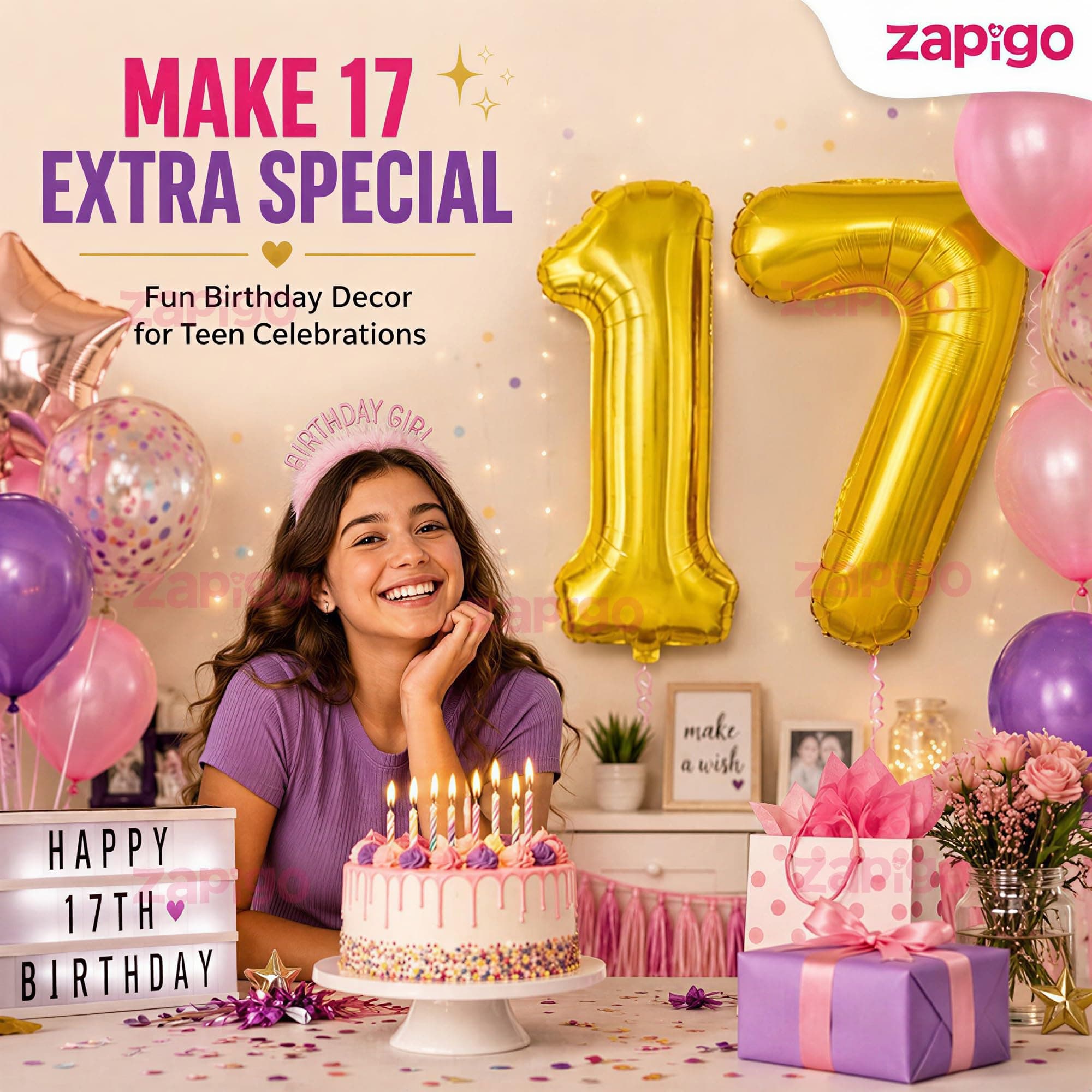 Balloonistics Number 17 Gold Foil Balloon – 17-Inch Metallic Gold “17” Balloon for 17th Birthday & Teen Party Decorations (Gold, Pack of 2) thumbnail 5