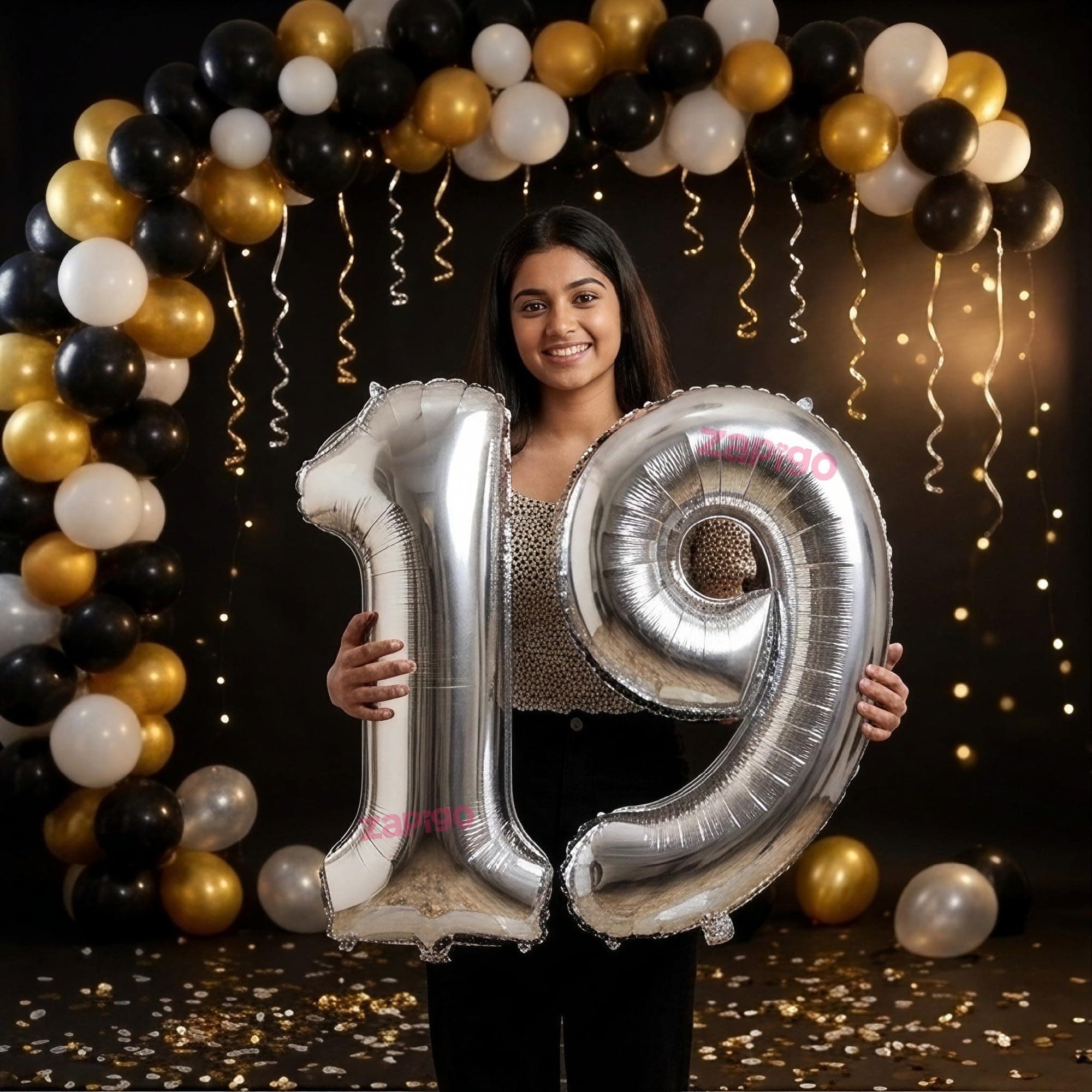 Balloonistics Silver 40-Inch Foil Number 19 Balloon - Helium or Air Fill for 19th Birthday, Anniversary Party Decoration, Photo Booth Backdrop, Cake Table Decor thumbnail 1