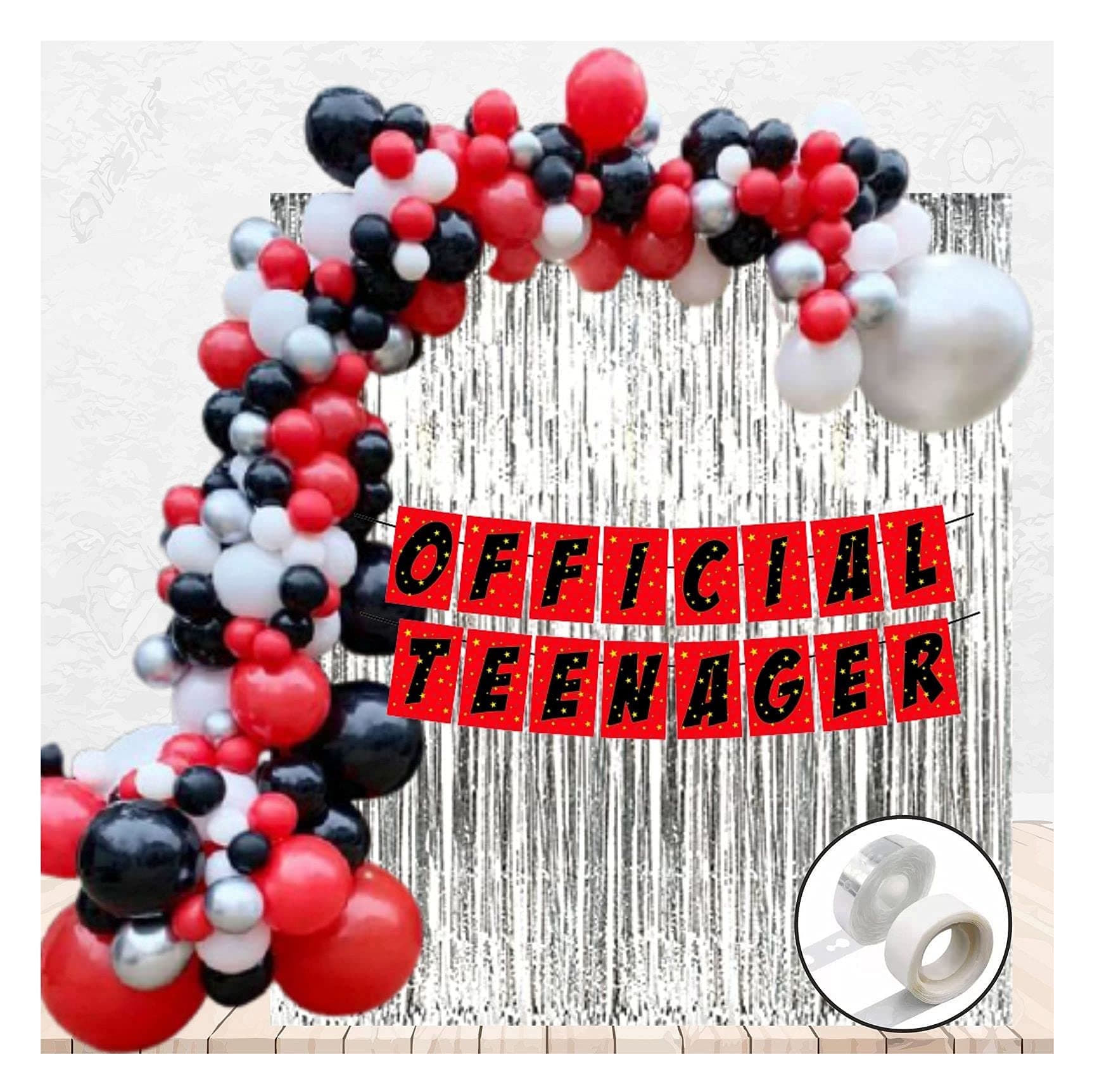 Balloonistics Official Teenager Theme Birthday Decoration Kit – Balloons, Banner & Party Supplies for 13th Birthday Celebration thumbnail 1