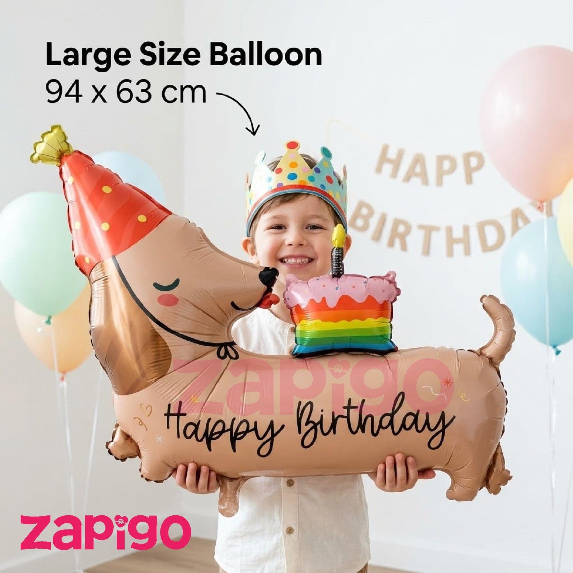 Balloonistics Dashhound Happy Birthday Balloon thumbnail 2