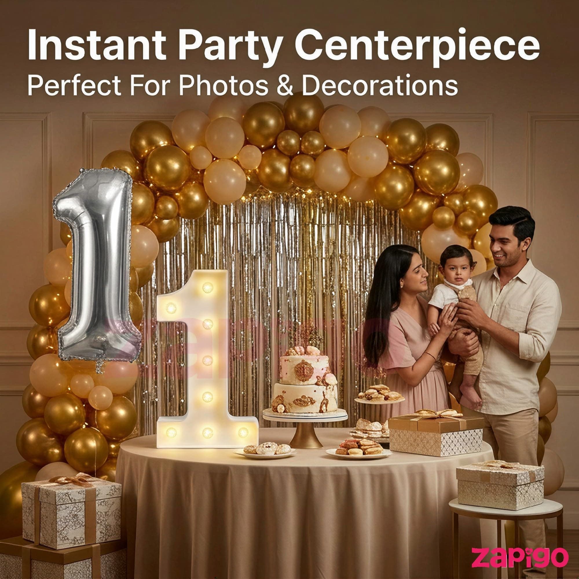 Balloonistics Silver 40-Inch Foil Number 18 Balloon with Matching LED Marquee Light - Combo Set for 18th Birthday, Anniversary, Party Decoration, Photo Booth Backdrop thumbnail 7