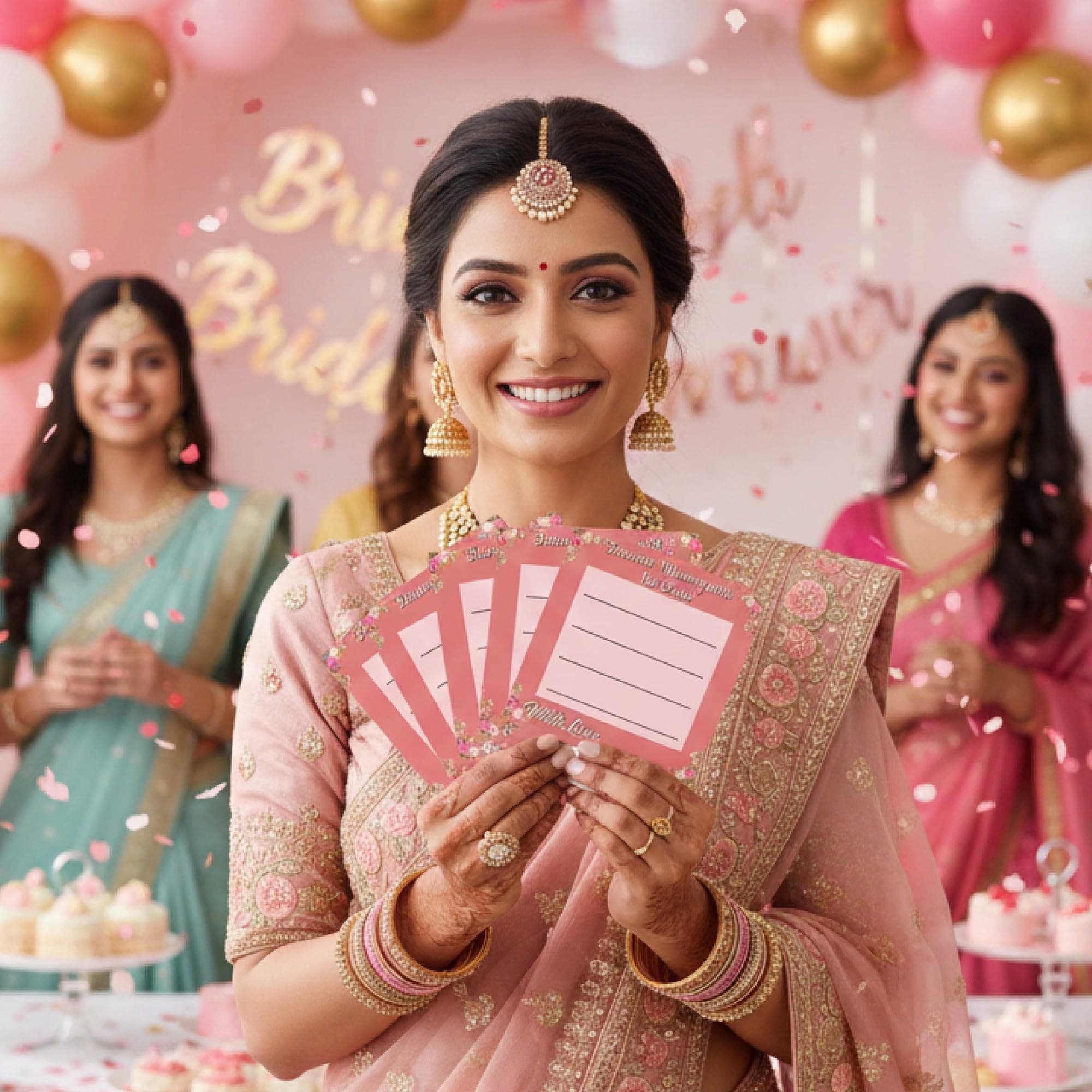 Balloonistics Favourite Memory with the Bride Cards – Pack of 20 – Pink Floral Keepsake for Bridal Showers & Bachelorette Parties – Premium 4x4 Inch Cardstock Wedding Activity thumbnail 7
