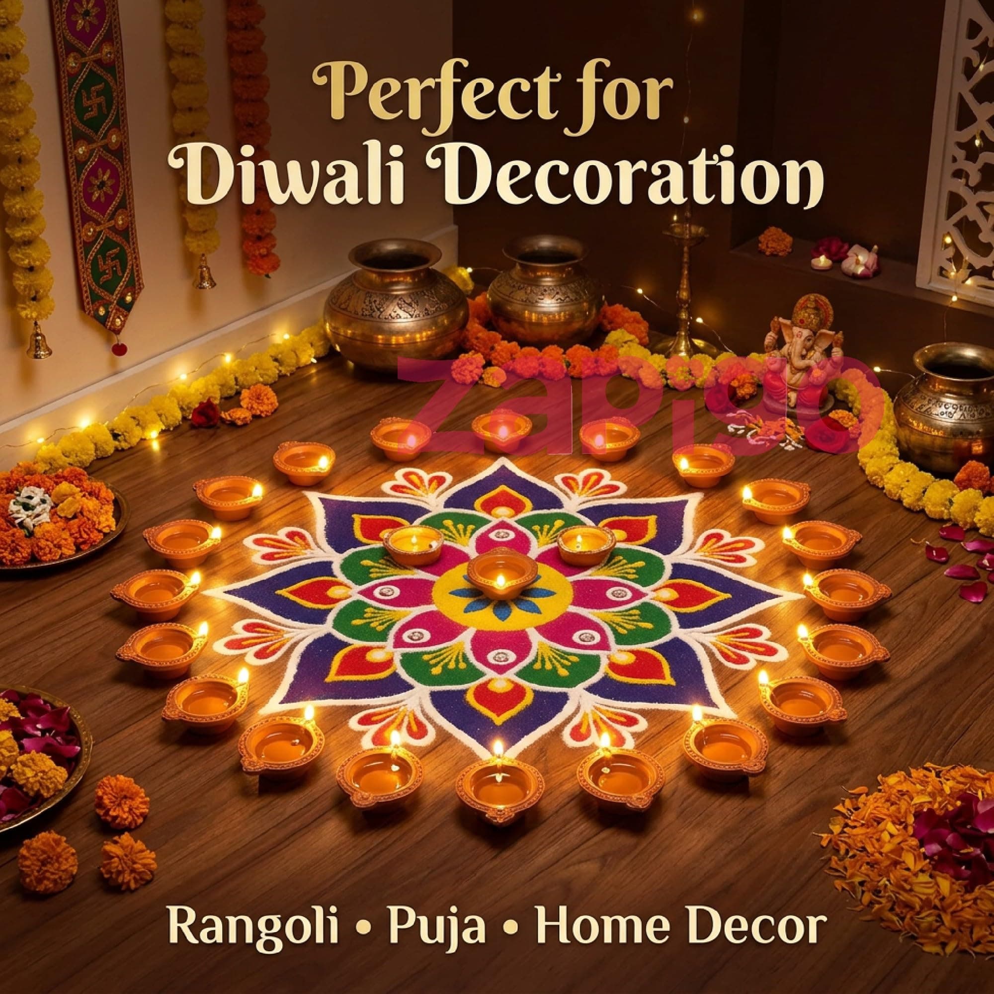Habba Diwali LED Diya Lights (Water LED Diya Pack of 12) thumbnail 4
