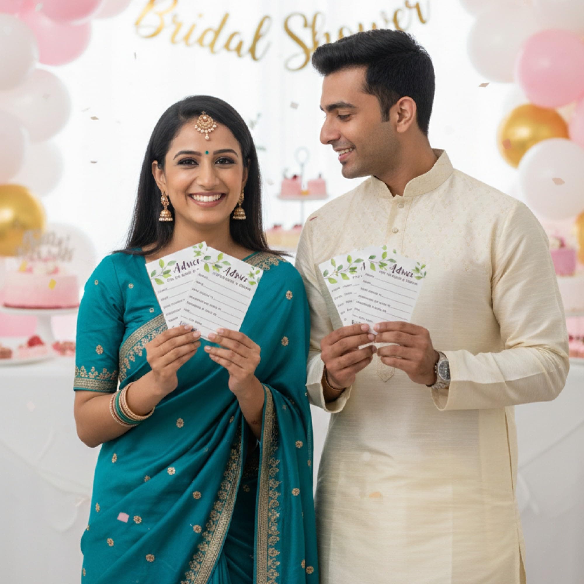 Balloonistics Wedding Advice & Wishes Cards – Pack of 20 – Elegant Botanical Greenery Design – Heartfelt Guest Activity for Bride and Groom – Premium 4x6 Inch Cardstock Engagement & Reception Supplies thumbnail 7
