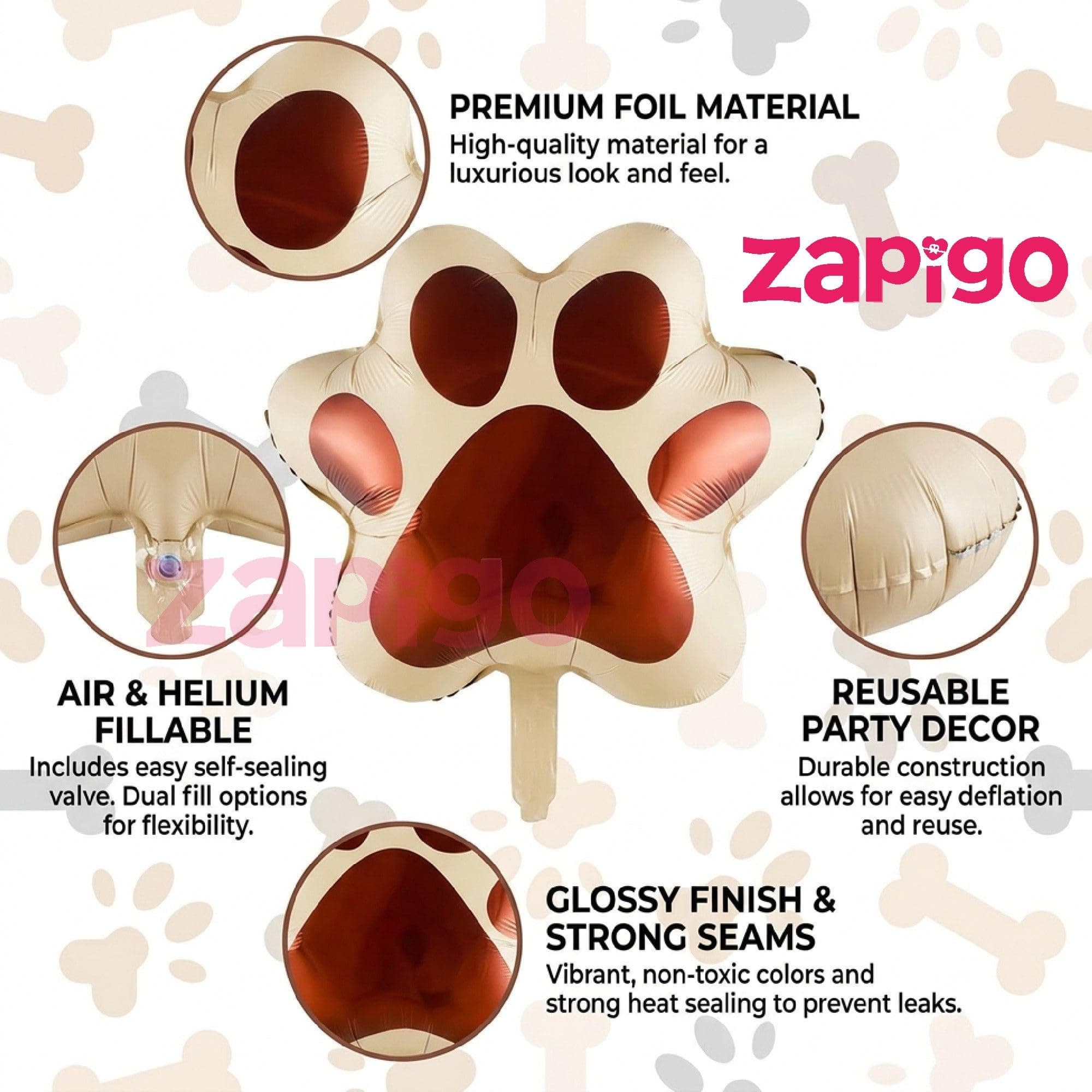 Balloonistics Large Dog Paw Foil Balloon Pack Of 1 thumbnail 4