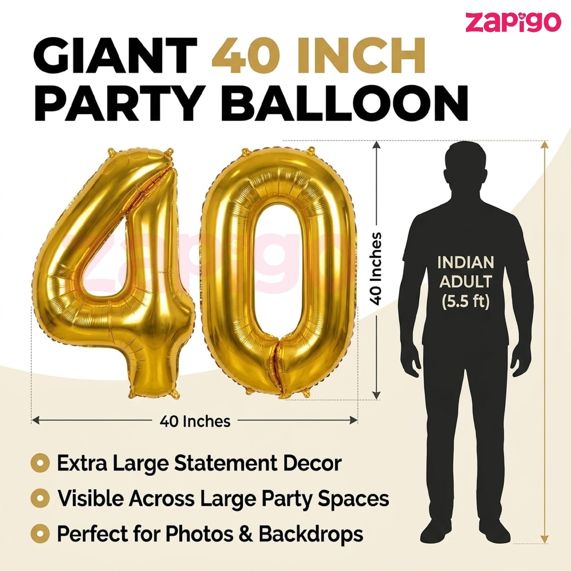 Balloonistics Gold 40-Inch Foil Number 9 Balloon with Matching LED Marquee Number Light - Combo Set for 9th Birthday, Anniversary, Party Decoration, Photo Booth Backdrop, Cake Table Decor thumbnail 5