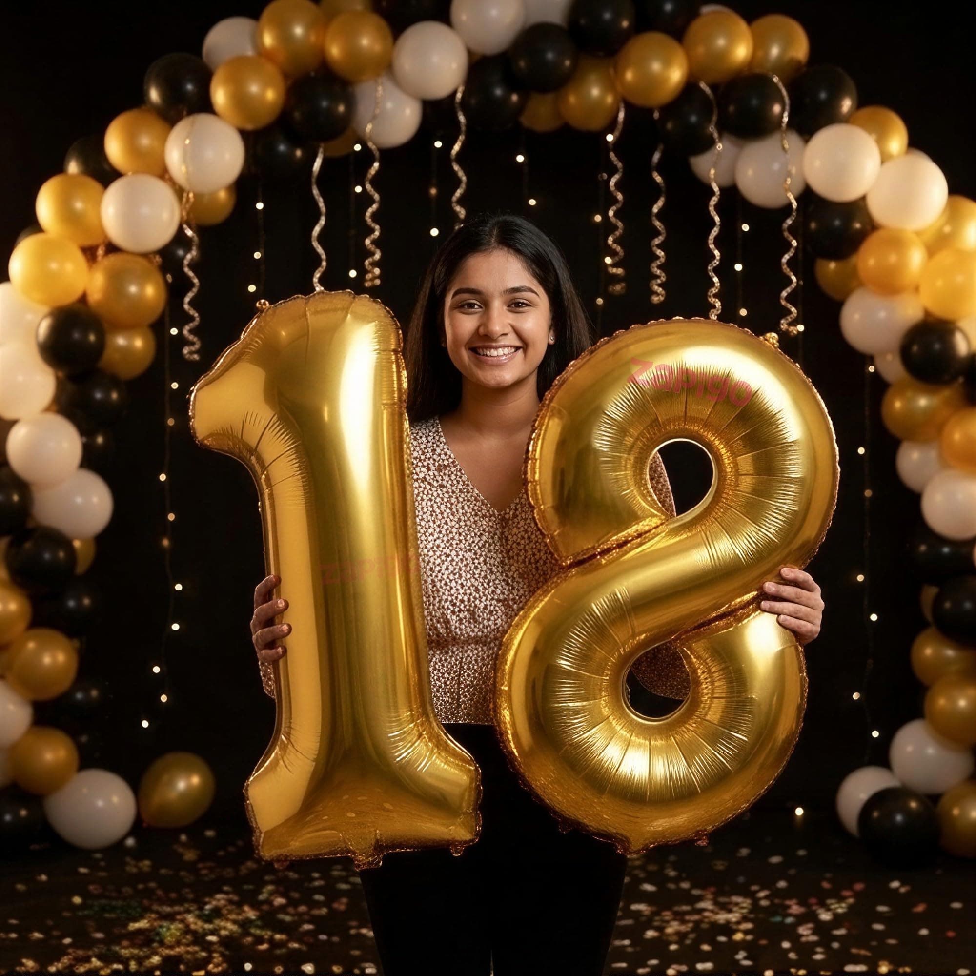 Balloonistics Gold 40-Inch Foil Number 18 Balloon - Helium or Air Fill for 18th Birthday, Anniversary Party Decoration, Photo Booth Backdrop, Cake Table Decor thumbnail 1