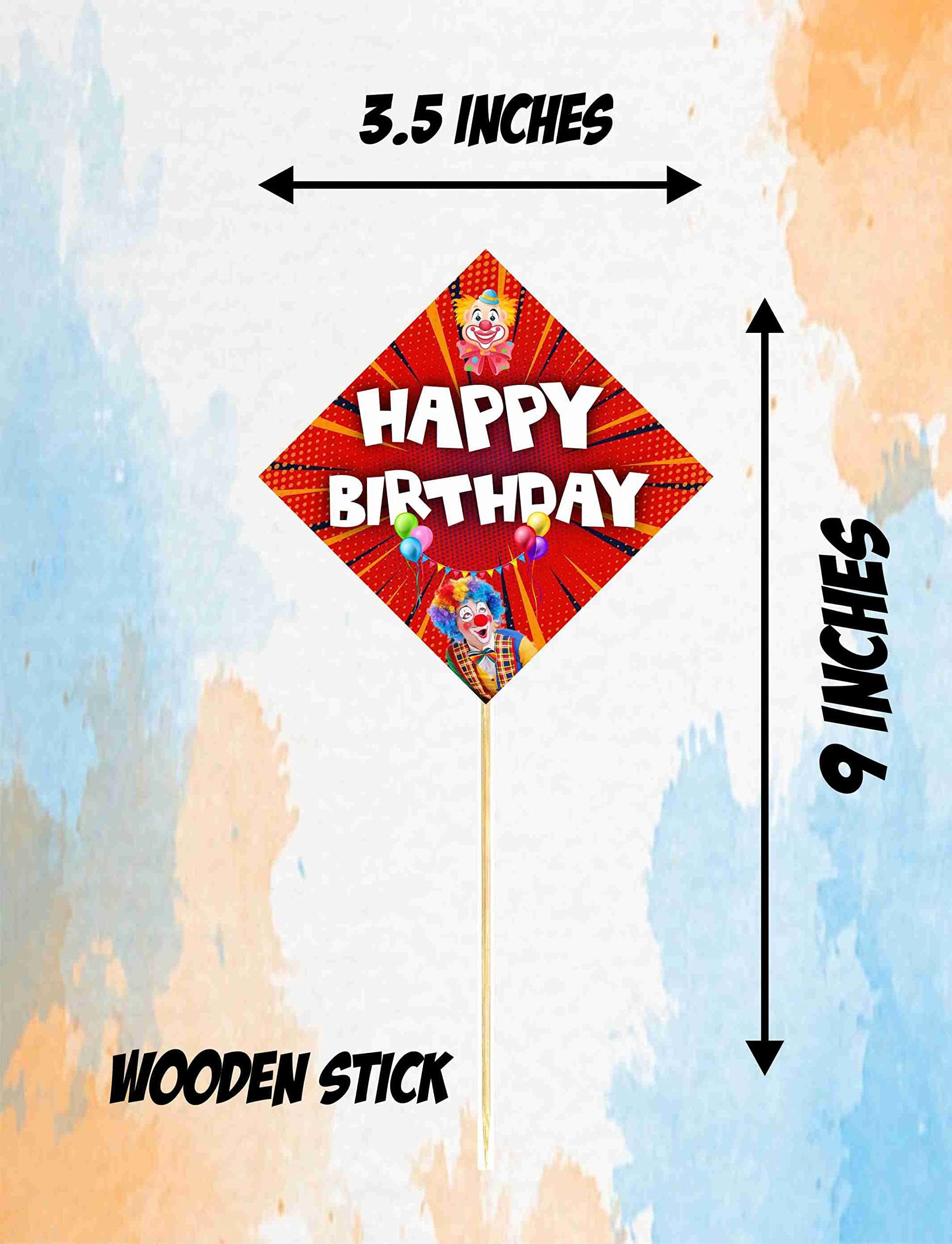 Balloonistics Joker Theme Happy Birthday Cake Toppers - Pack of 10 Master of Chaos Cake Decorations - Premium Cardstock Purple & Green Villain Figures on Bamboo Sticks, Gotham City Superhero Party Supplies (Cake Topper - Pack of 10) thumbnail 3