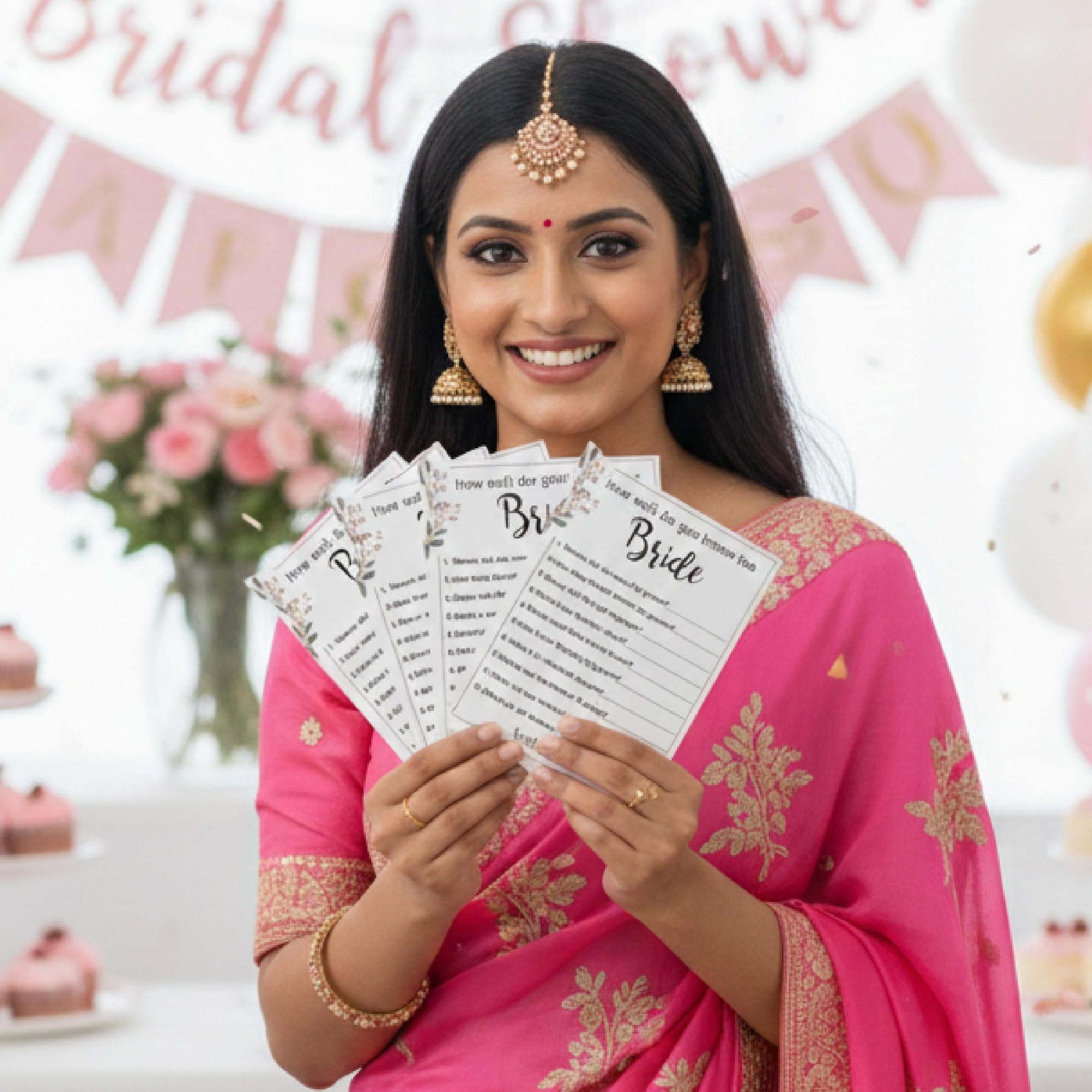 Balloonistics “How Well Do You Know the Bride?” Game Cards – Pack of 10 – Fun Interactive Bridal Shower & Bachelorette Party Activity – Premium Floral Cardstock thumbnail 6