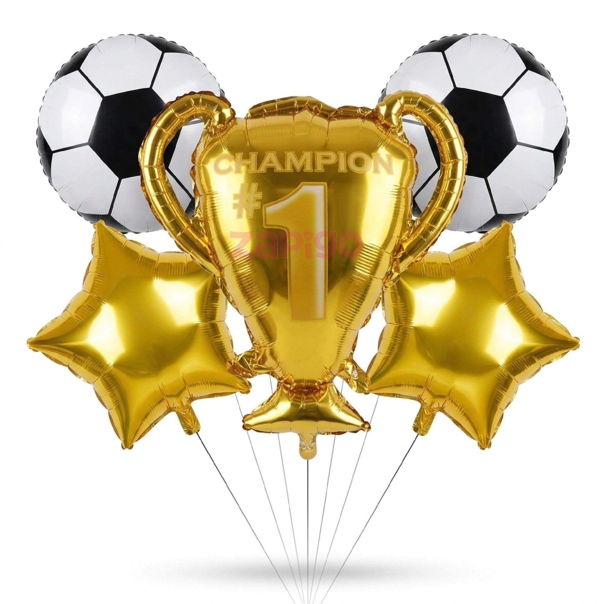 Balloonistics Football Worl Cup Theme Birthday Balloon Bouquet | Football Birthday Party Decoration | Soccer Sports Birthday Balloon Set | Pack of 5 thumbnail 1