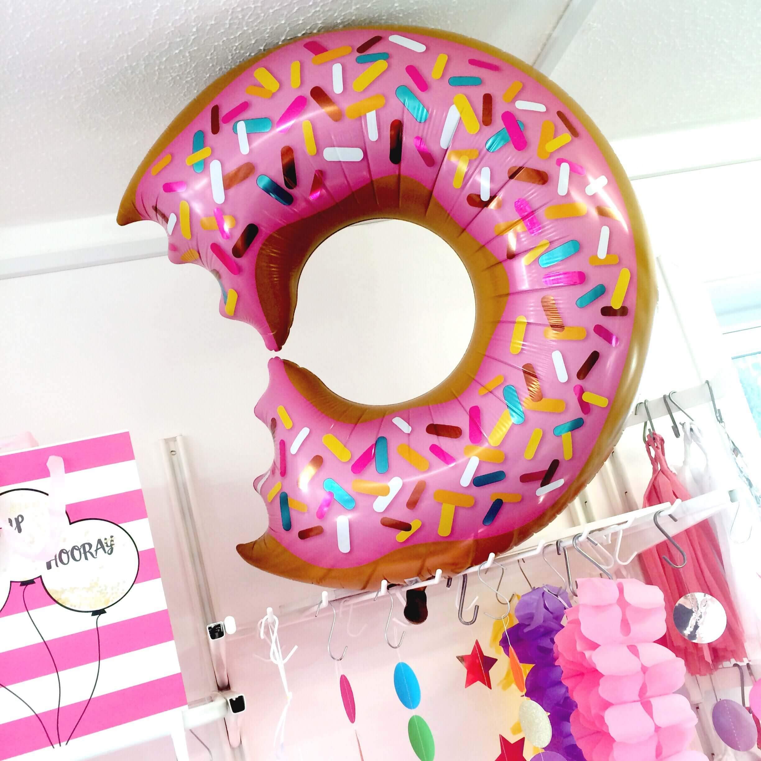 Balloonistics Donut and Sprinkles Foil Balloons,Bite Doughty Large Sweet Candy Dessert Mylar Helium Balloon,Multicolor thumbnail 2